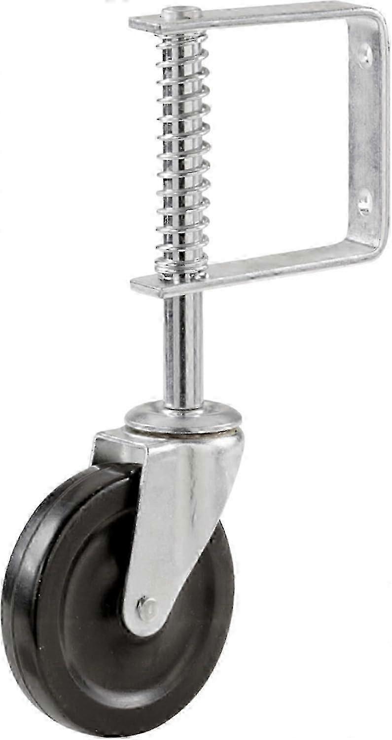 1pcs 4" Gate Caster With Spring And Swivel, Heavy Duty, 70kg Load Capacity