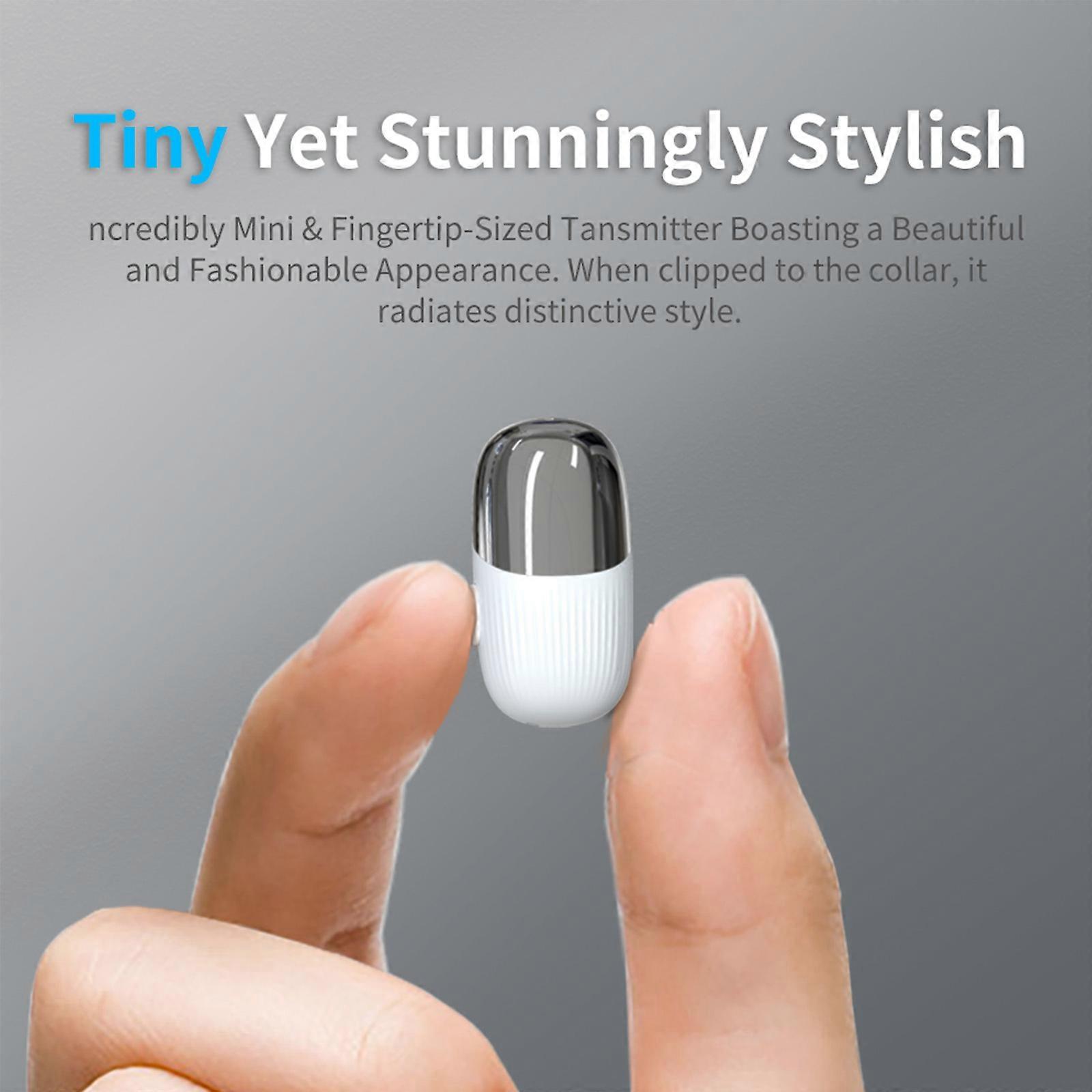 Wireless Microphone Professional Lapel Microphone Clip-on Mics Noise Reduction No Delay Plug and Play Lightweight Dual Microphone Type-C Rechargeable