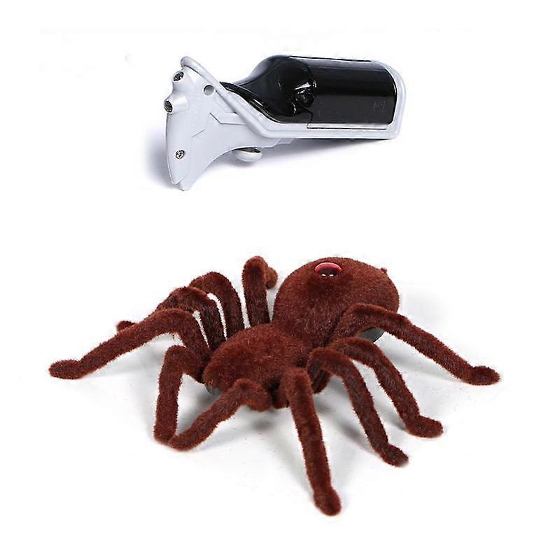 Remote Control Spider(A)$Halloween Simulation Tricky Toy 2-way Infrared Remote Control Spider Infrared Remote Control Spider Super Realistic Spider