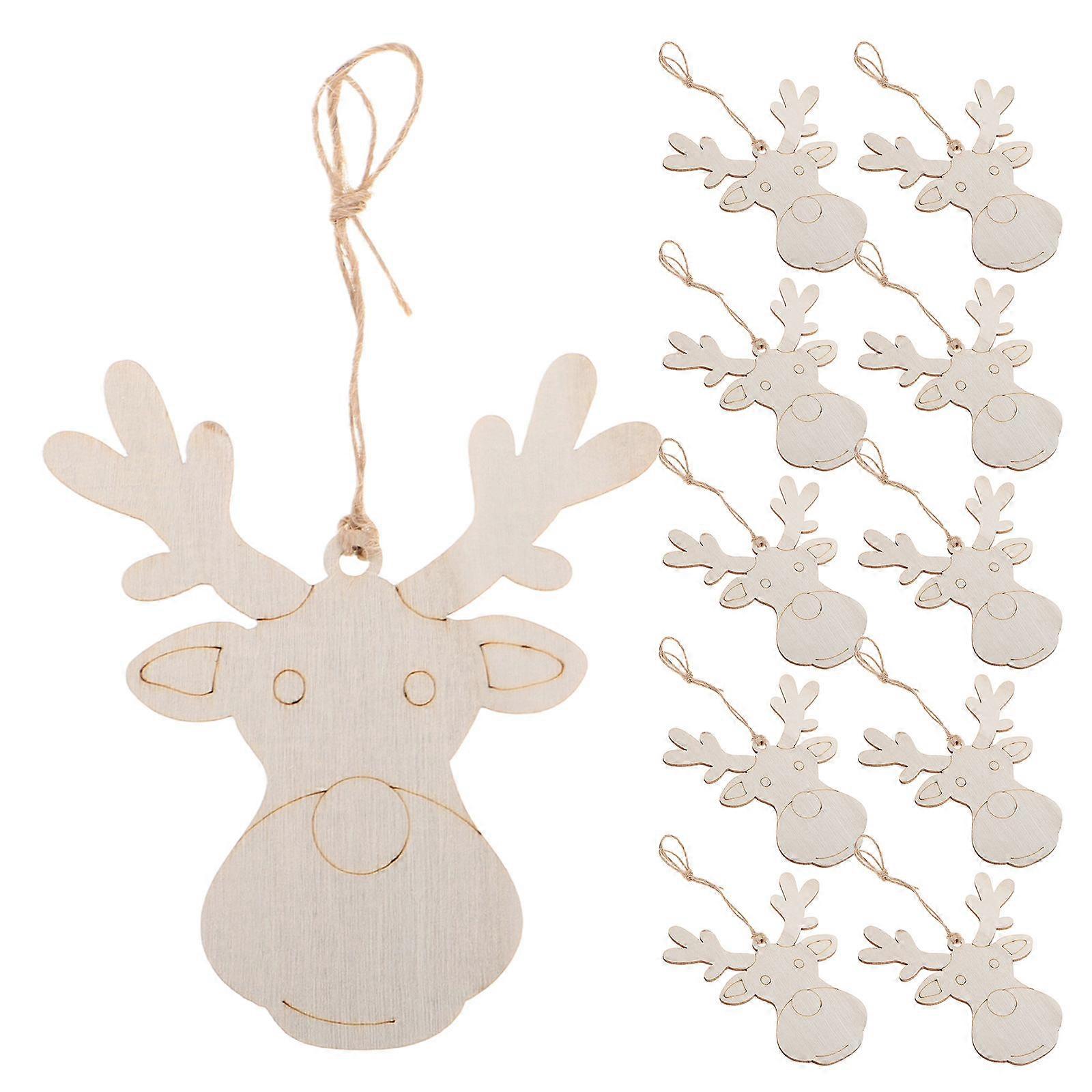 Decorative Wood Deer Heads, Reusable Craft Supplies, Perfect for Party and present Use