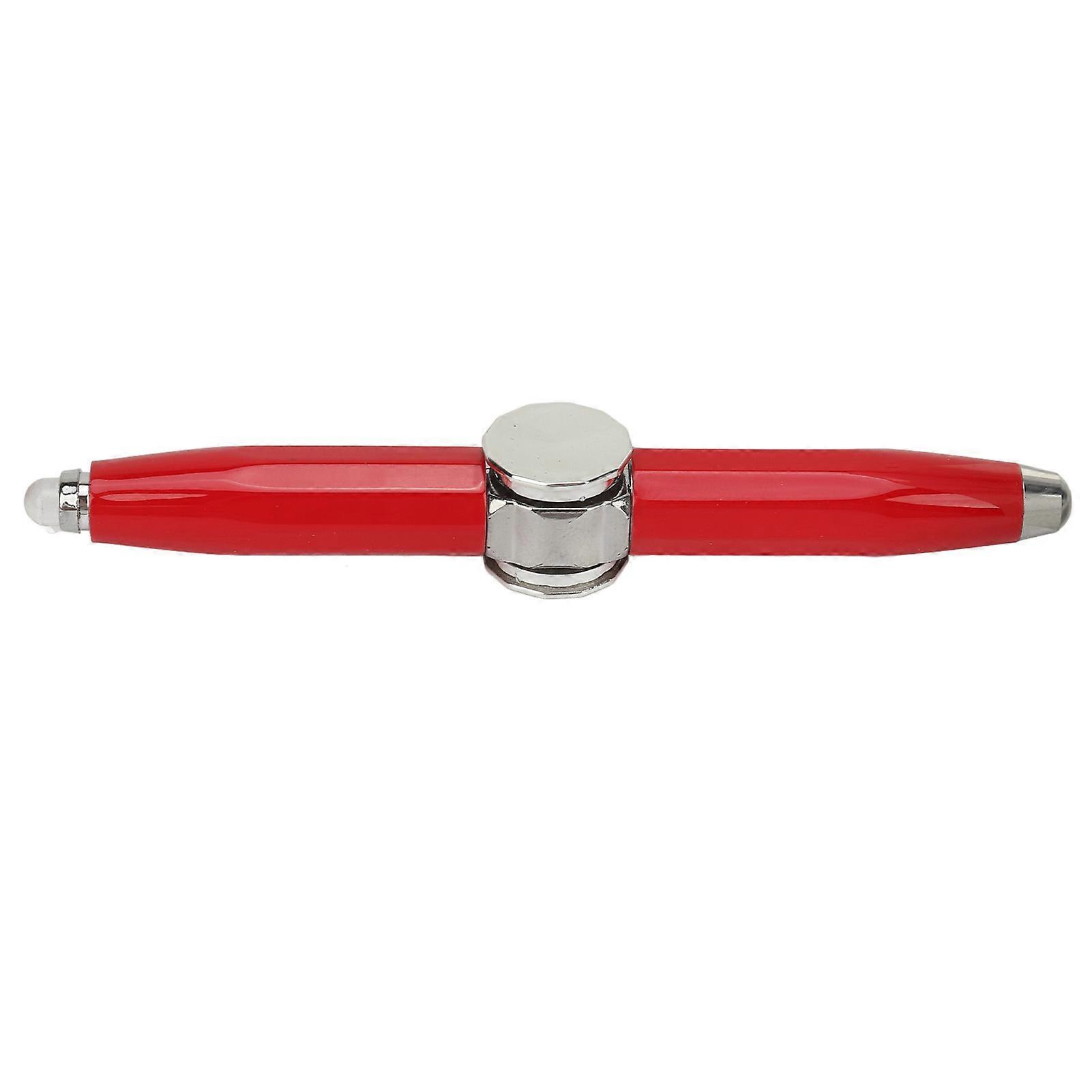 Anti-stress Rotating Ballpoint Pen with LED Light for Students, Red