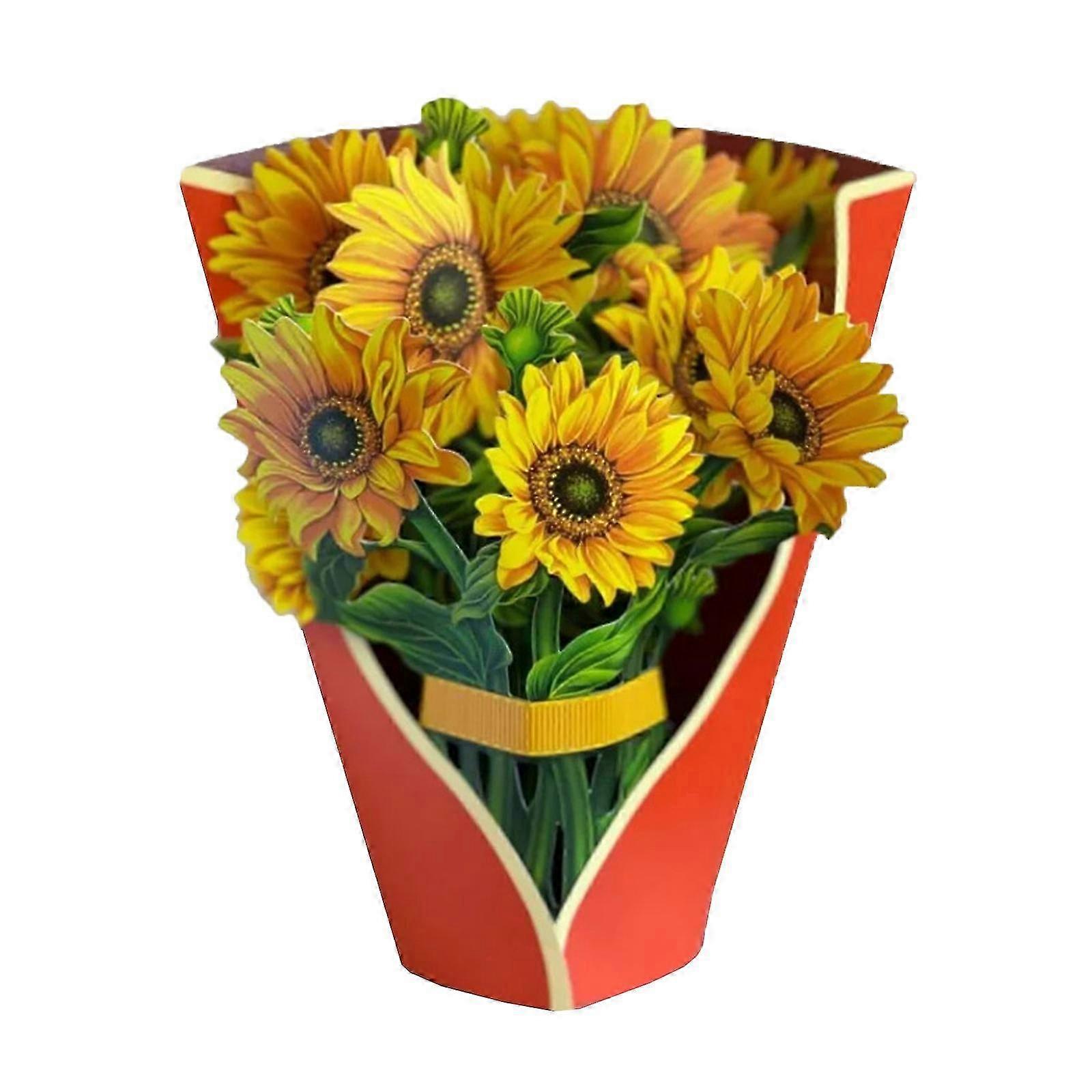 3D Flower Bouquet Greeting Card - Multicolor Design 2025