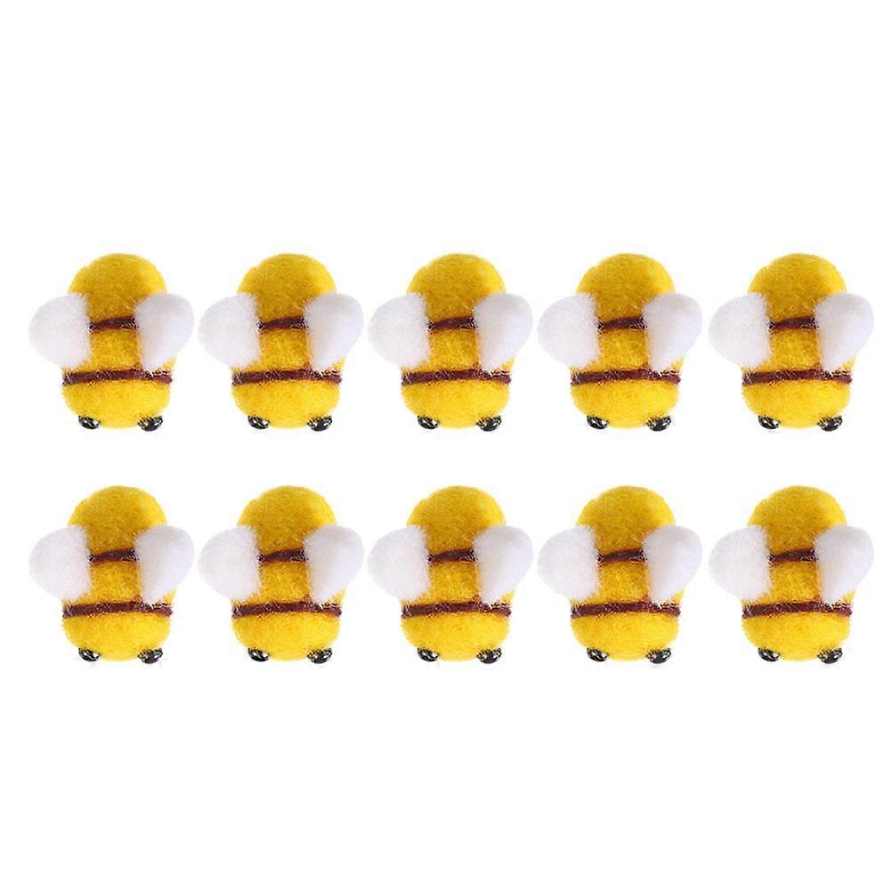 20pcs Wool Felt DIY Handmade Small Bee Accessories for Hat Decorative Bee Materials