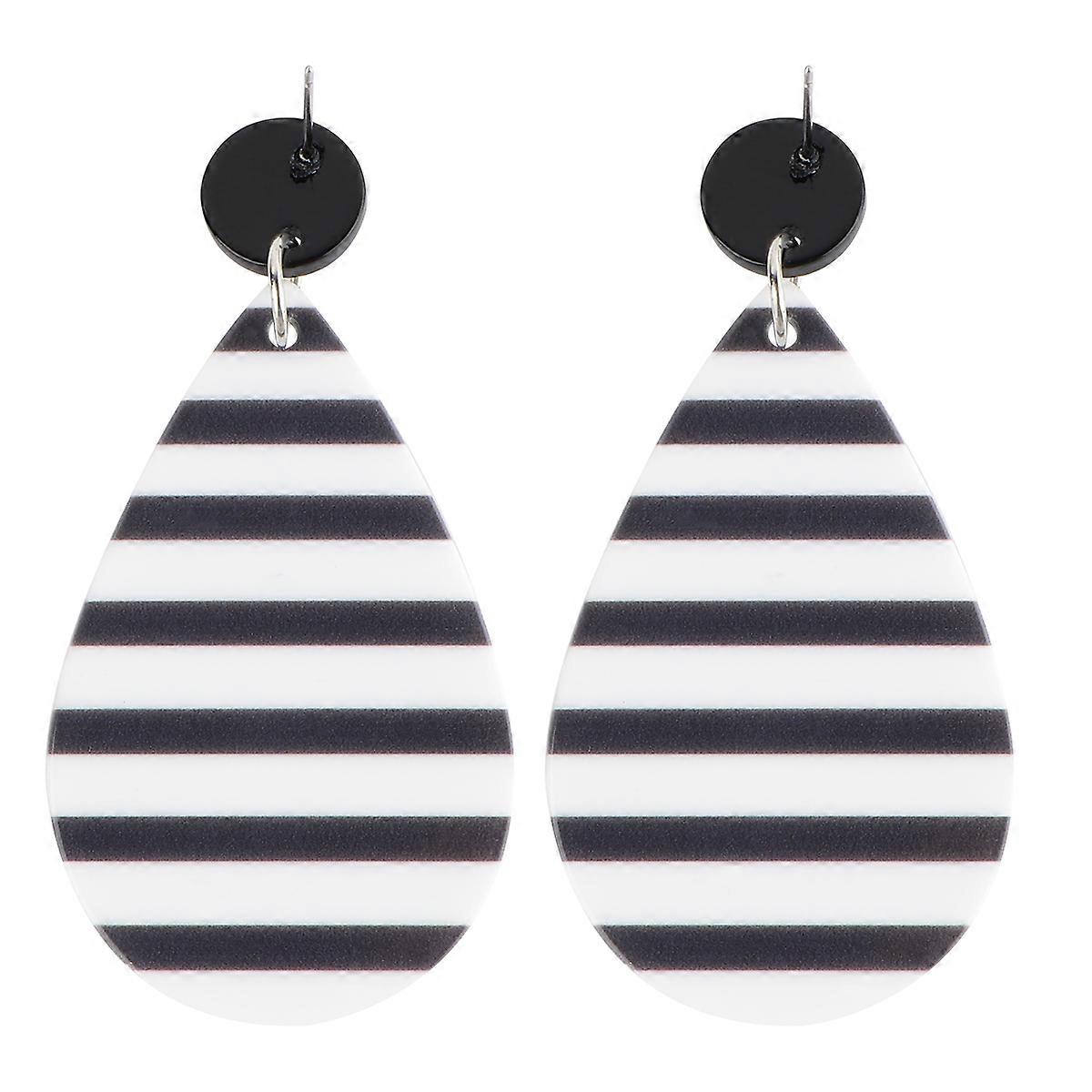 Striped Acrylic Earrings, Thoughtfully Designed for Extended Wear and Safety