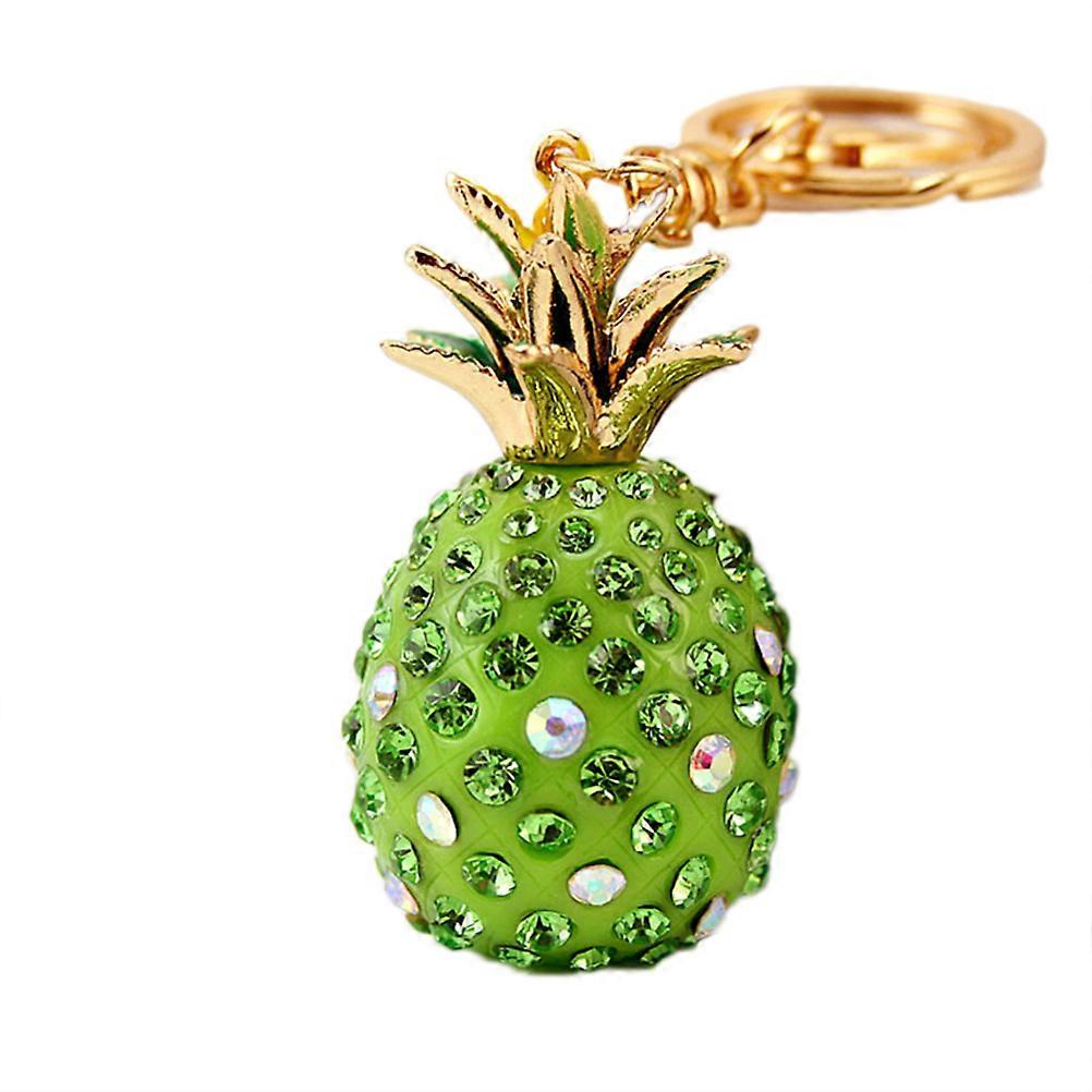 Three-dimensional Pineapple Charm, Stylish Crystal Keychain for Modern Women