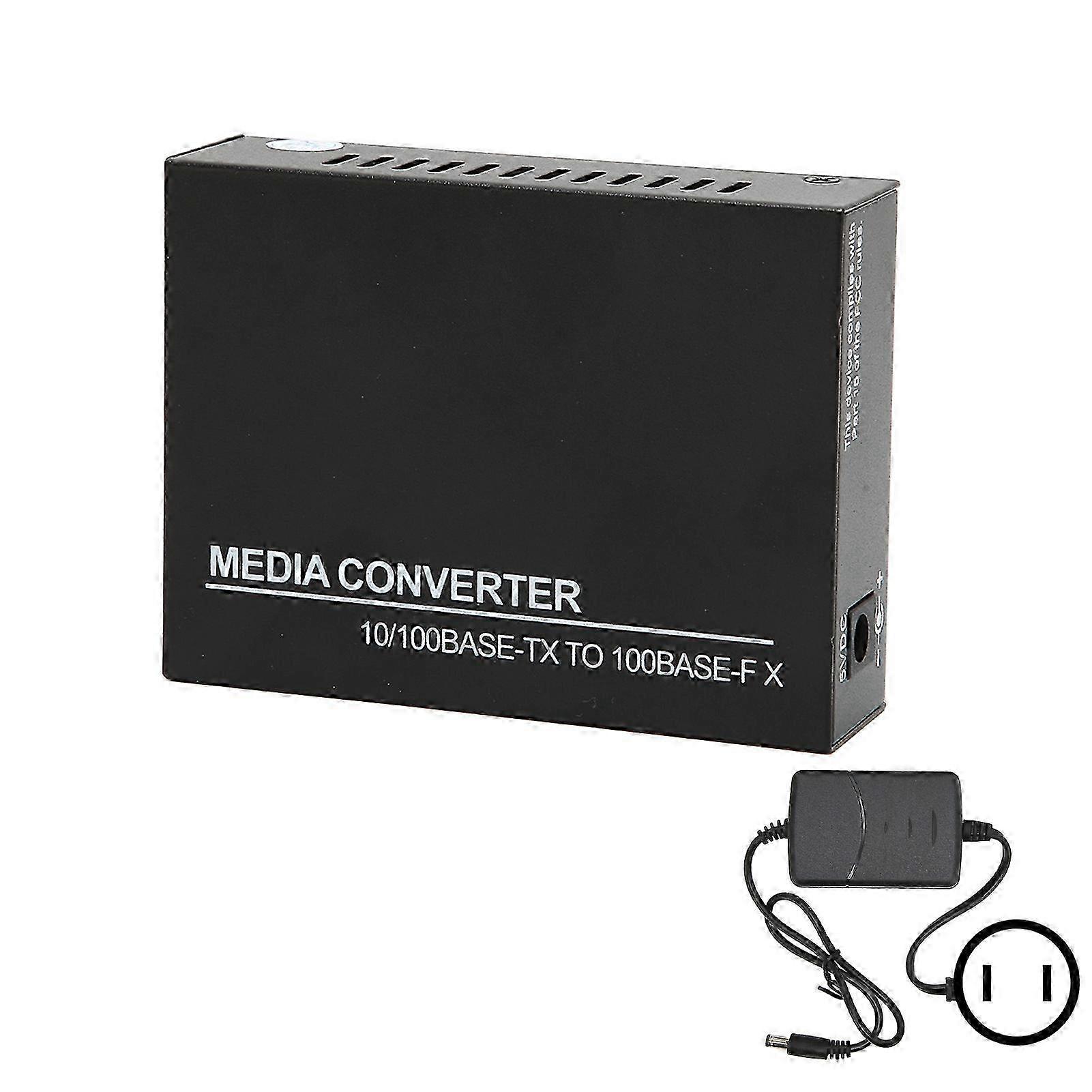 Glasfaser-zu-Ethernet-Medienkonverter 10M 100M RJ45-Port auf 100Base Multimode-Glasfaser 100-240V US-Stecker