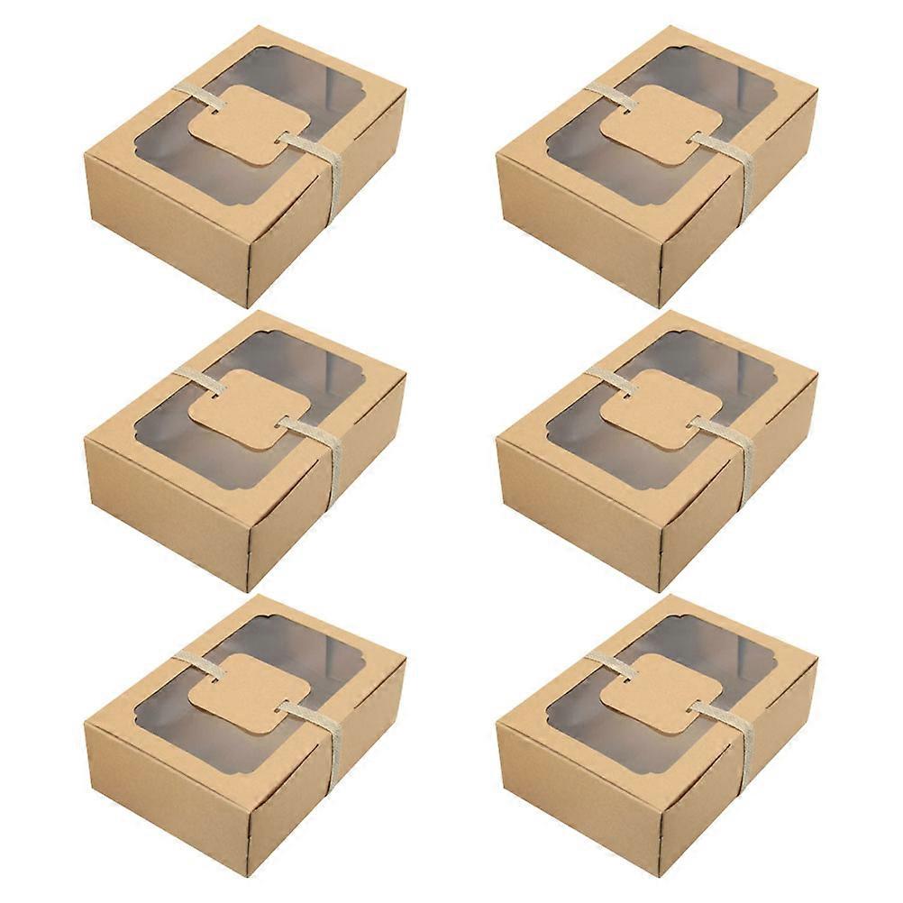 Cake Box With Window Bakery Treat Boxes With Window For Banquet Small 22x15cm 1Set