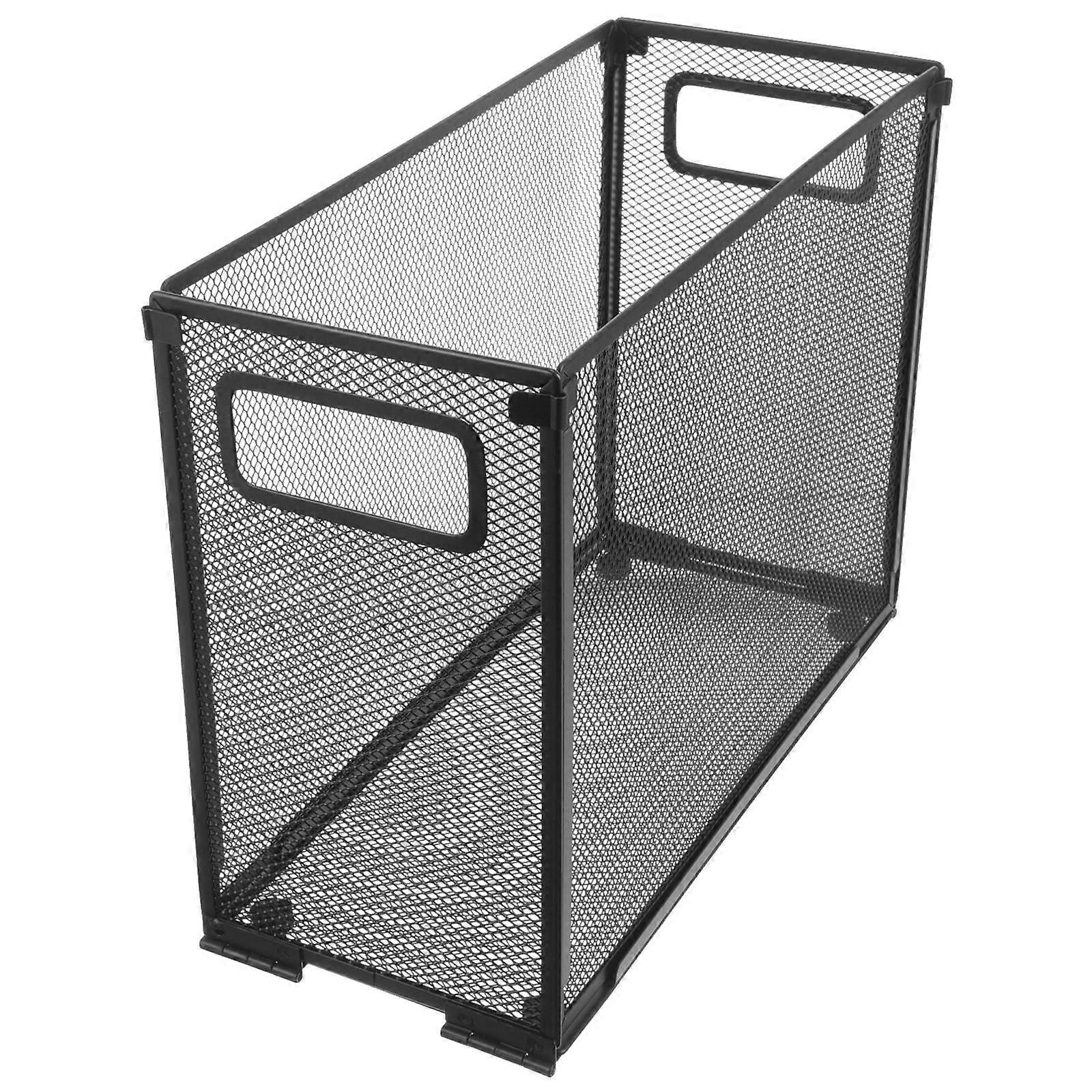 Desktop Document Holder Mesh File Organizer Office Use Black 32.00X24.50X14.00CM File Storage 1Pcs