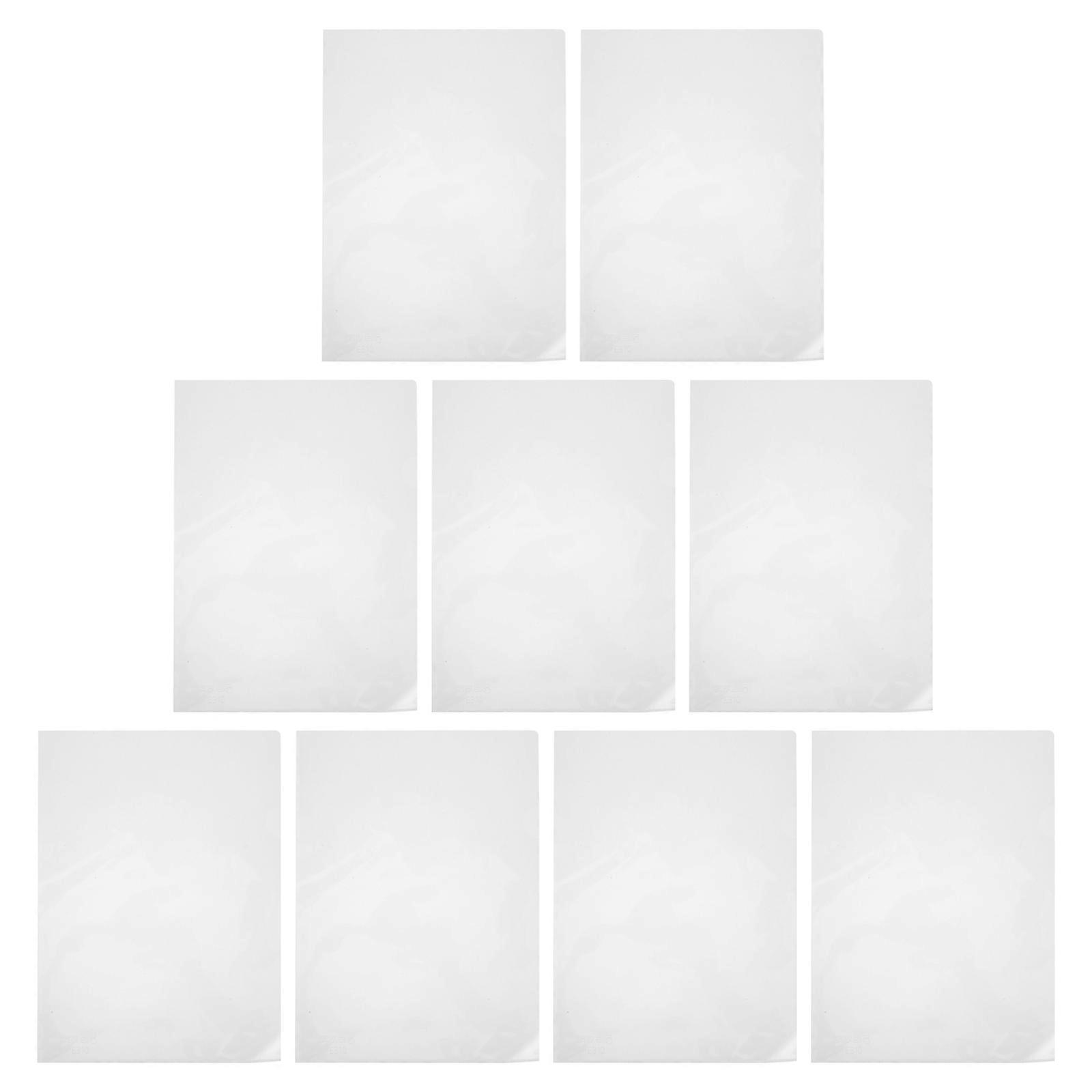 10pcs L Shaped A4 Transparent File Folder Large Capacity file folders for School Clear Document holder Plastic File Folder Clear File Sleeve