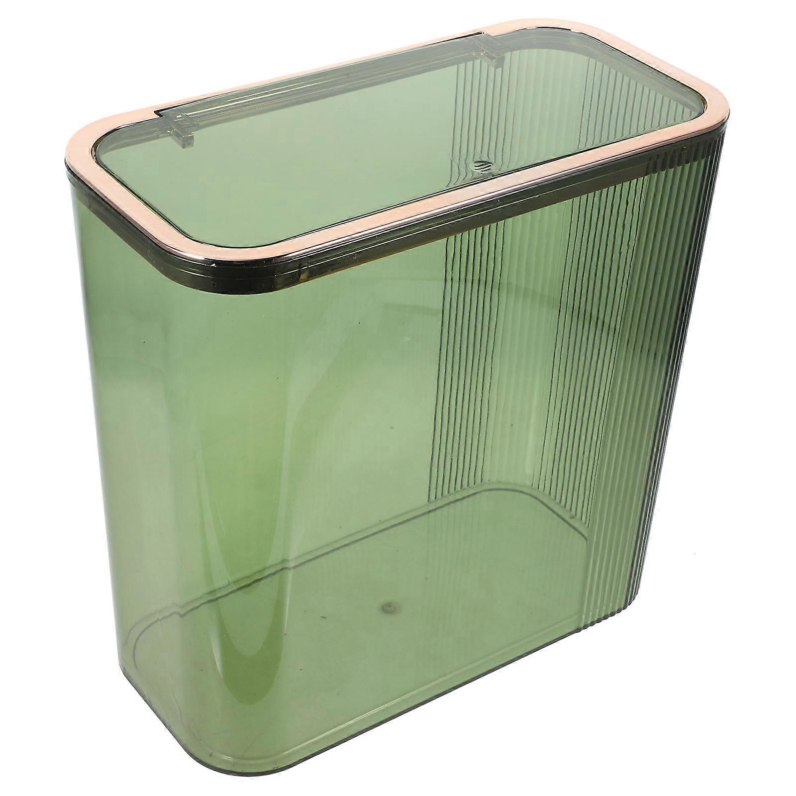 Bathroom Trashcan With Lid Reusable Garbage Container Bin Odor Prevention Waste Storage For Kitchen Living Room 1Pcs