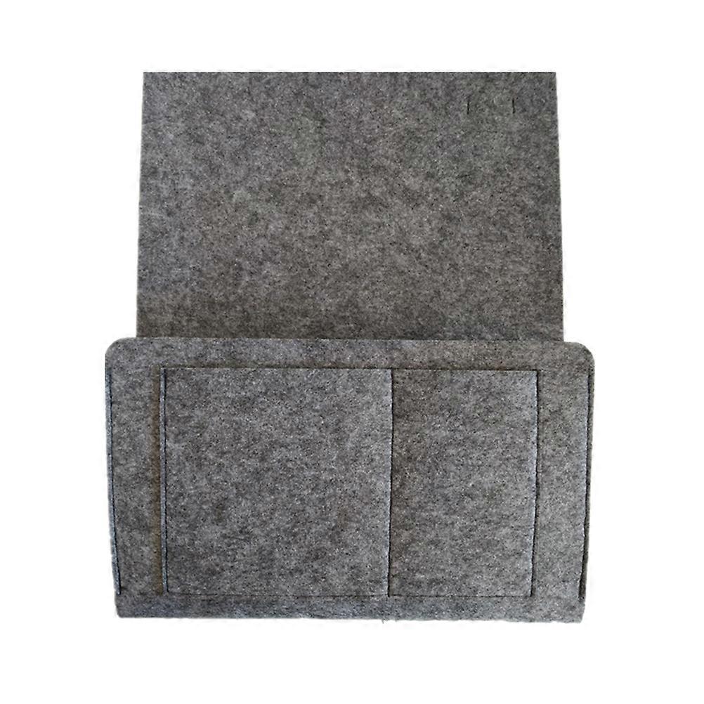 Dark Grey Felt Hanging Storage Bag for Bedside, Bedroom or Dorm – Lightweight Organizer with Multi Pocket Design for Books, Phone & Daily Essentials