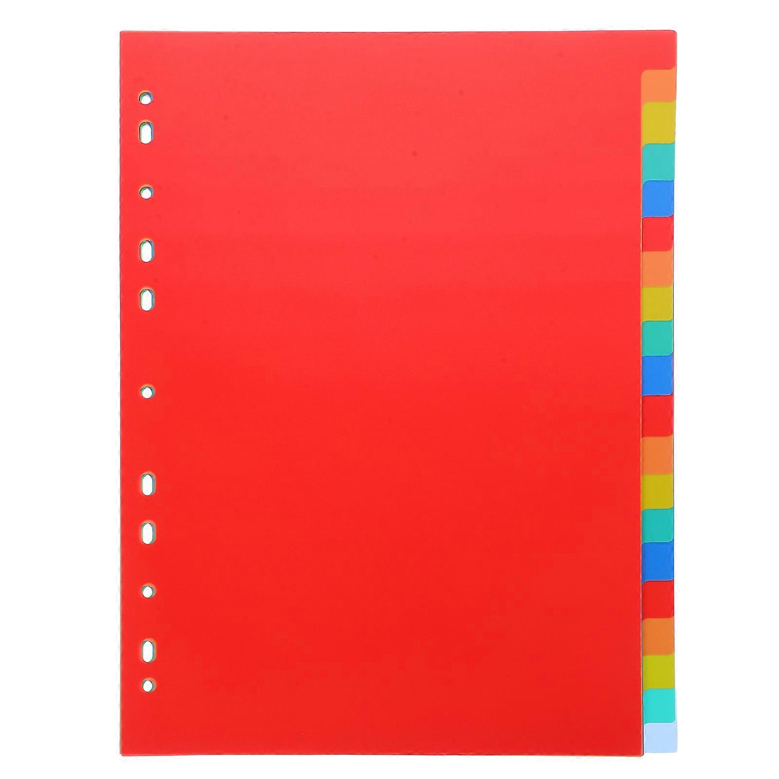 Binder Dividers Notepad Divider Tabs Loose-Leaf Compatibility Rectangular Practical Design For Study Use 29.50X21.00X0.30CM 1 Set
