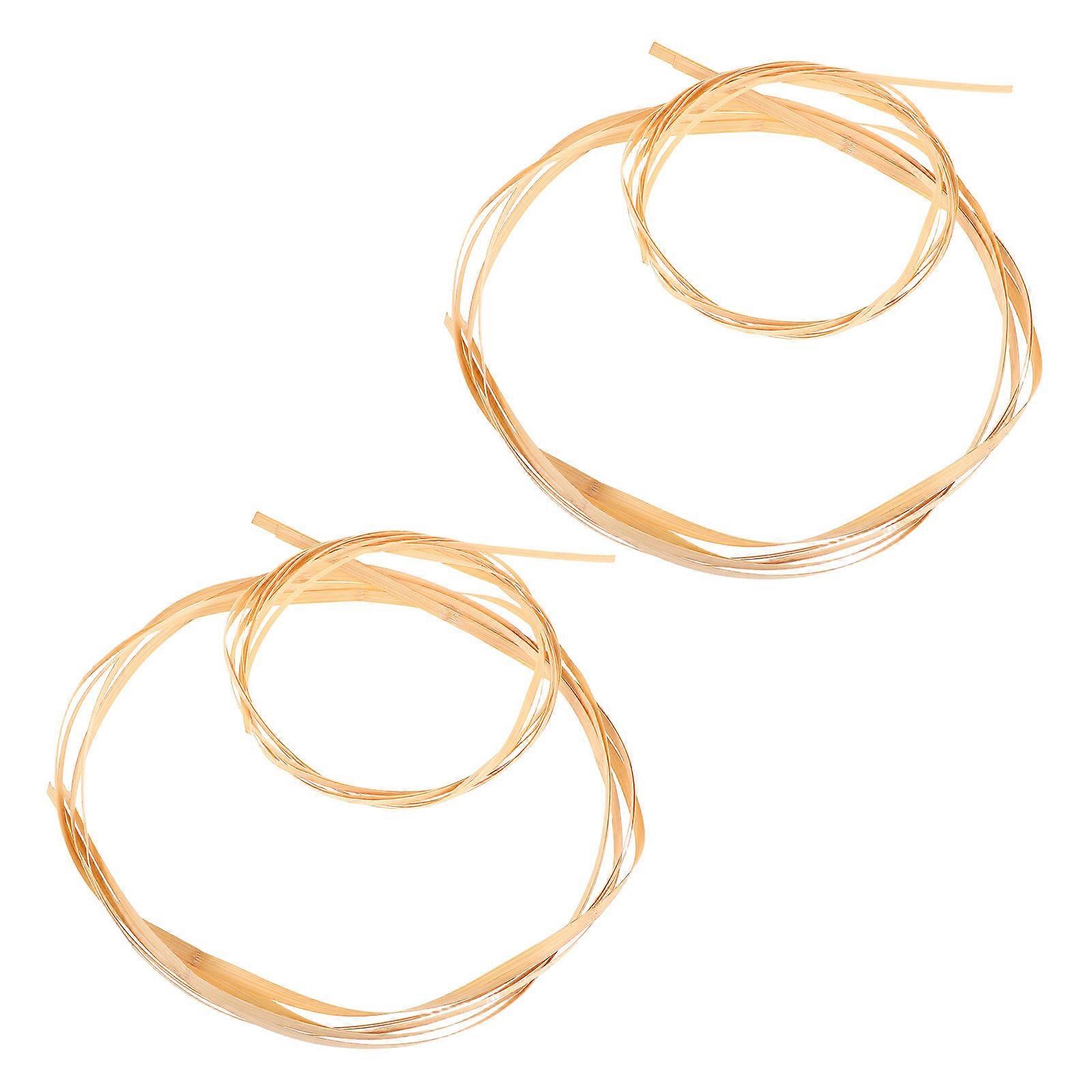 Floral Art Bamboo Strips For Diy Projects Flat Weaving Cane 300.00X0.60X0.05CM 4Pcs