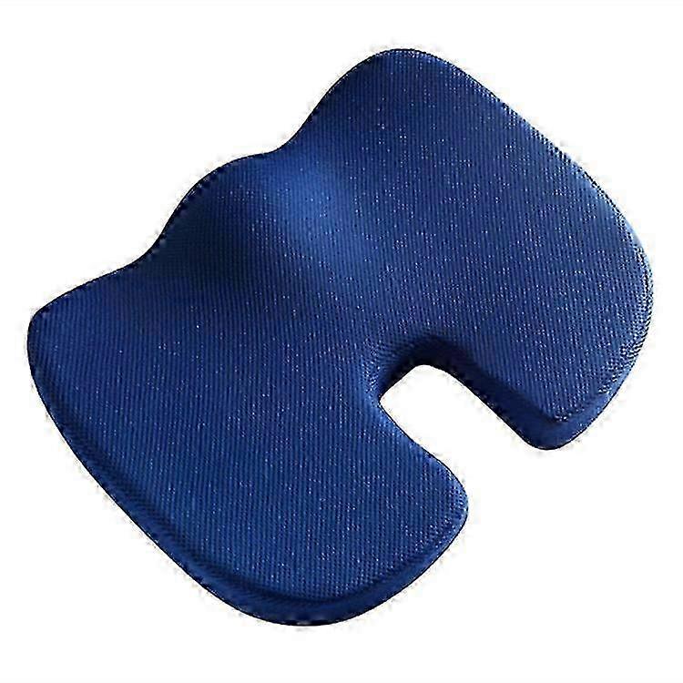 1PC U-Shaped Memory Foam Seat Cushion for Sciatica Pain Relief, Blue