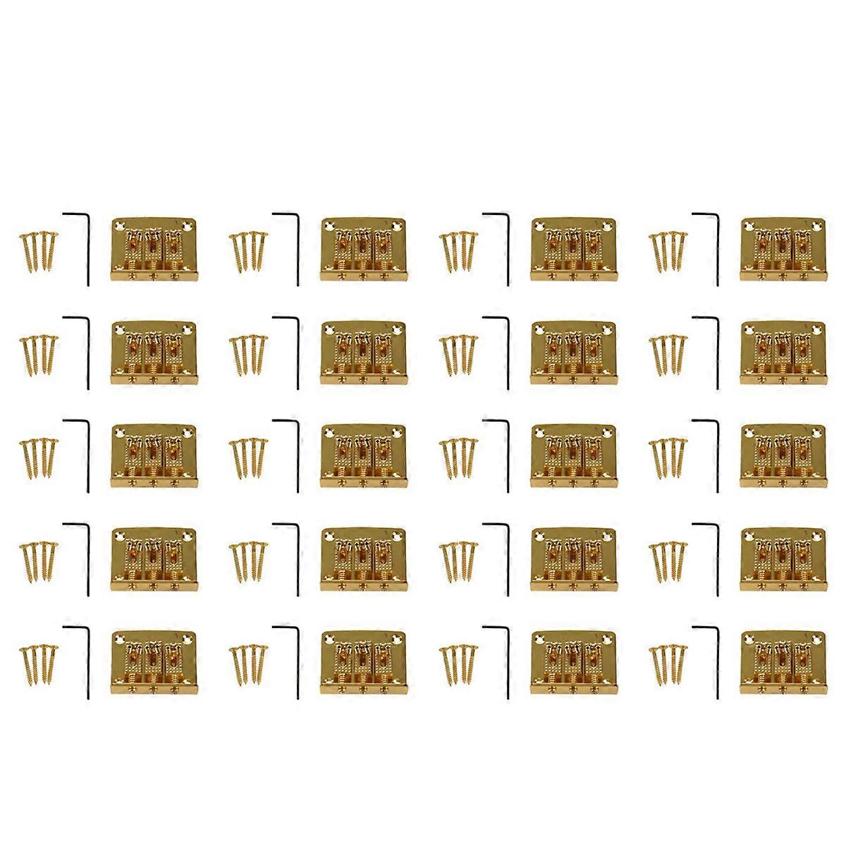 Guitar Bridge Tail 3 String Guitar Replacement Gold