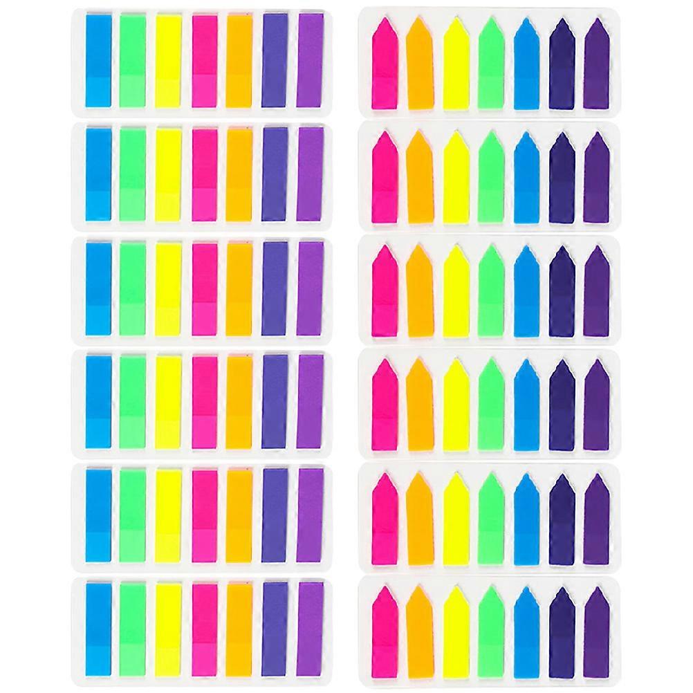Book Marking Tabs Colorful Page Markers Tabs Highlighting Home Use 12 Sets