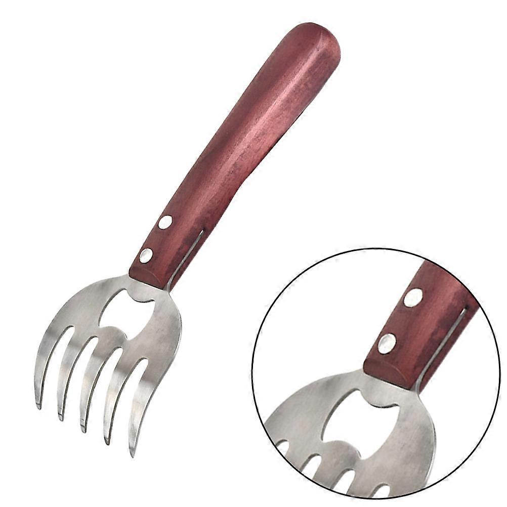 Widelce do mięsa ze stali nierdzewnej Narzędzie do grillowania z drewnianym uchwytem do kuchni Restauracja w formie bufetu 2Pack