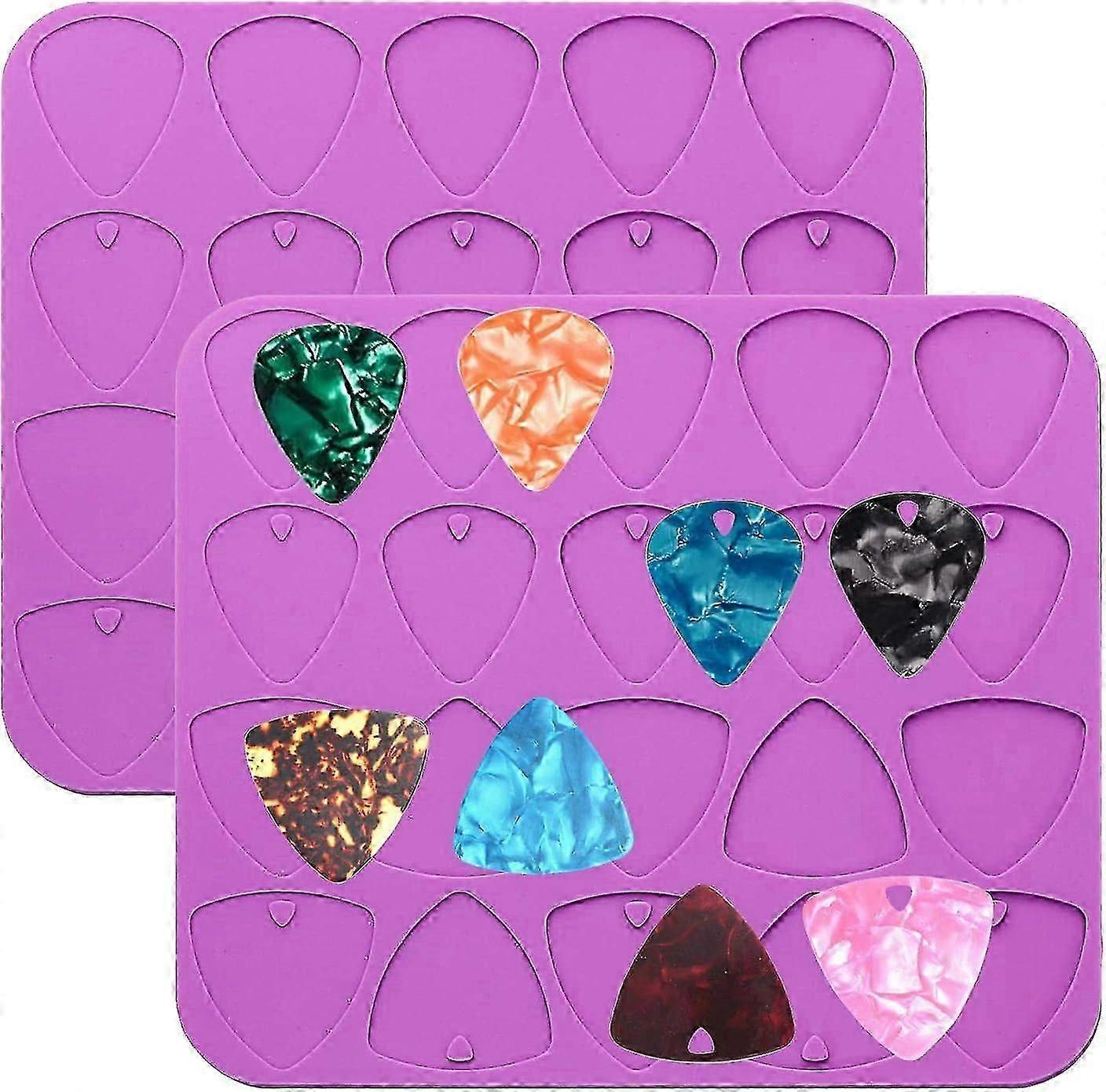 2パックギターピックエポキシ樹脂モールドギタープレクトラムシリコンキャスティングモールドジュエリーDIYギターサムフィンガーピックキーホルダーペンダントYのための金型を作る