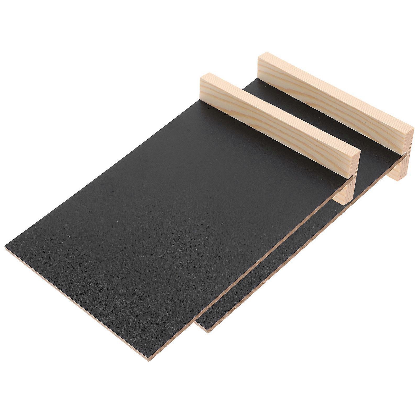 Chalk Board Easel Sign Desktop Chalkboard Sign Decor Writing Surface Rectangular 2 Sets
