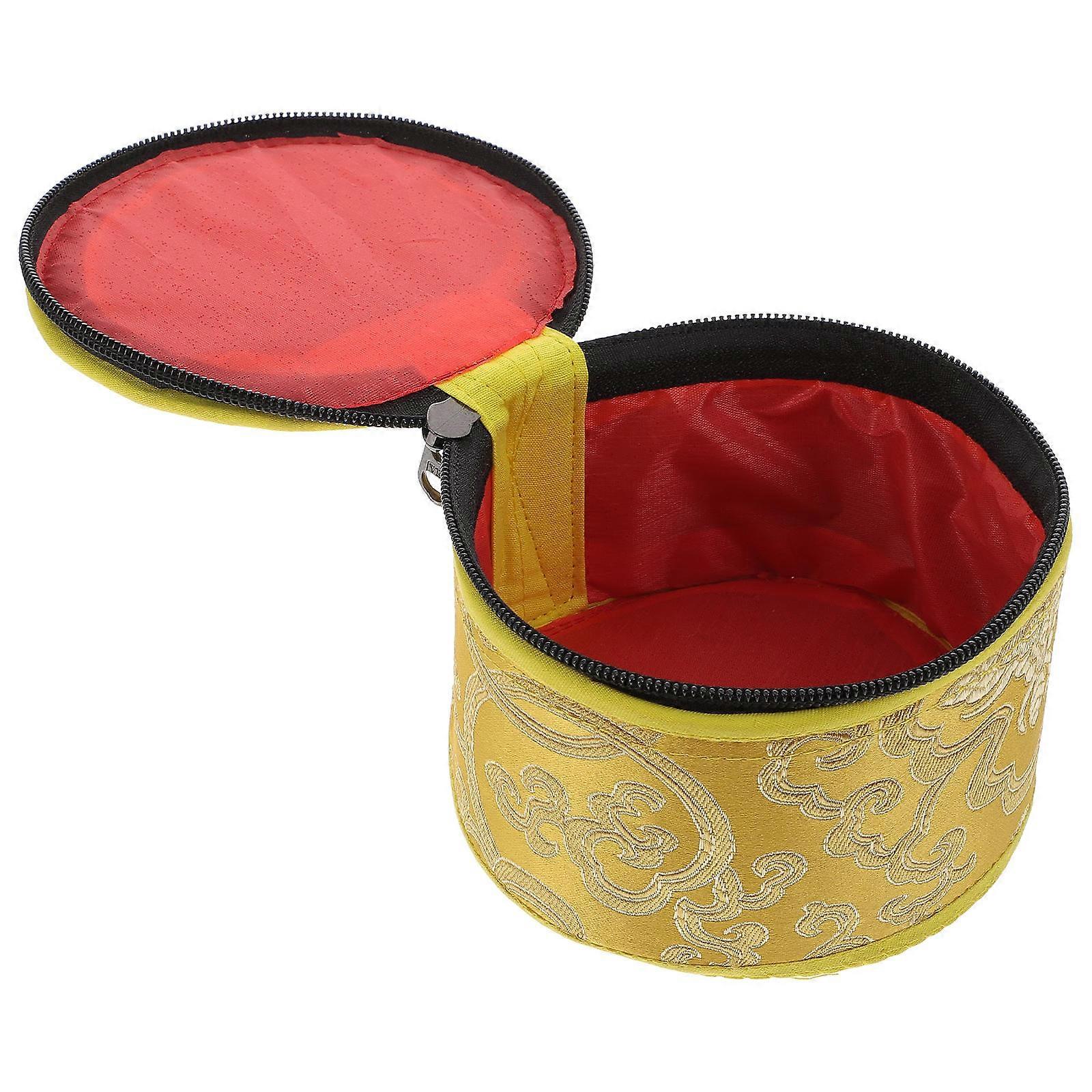 Durable Singing Bowl Case Bag with Zipper Closure for Storage, Travel, and Meditation Use