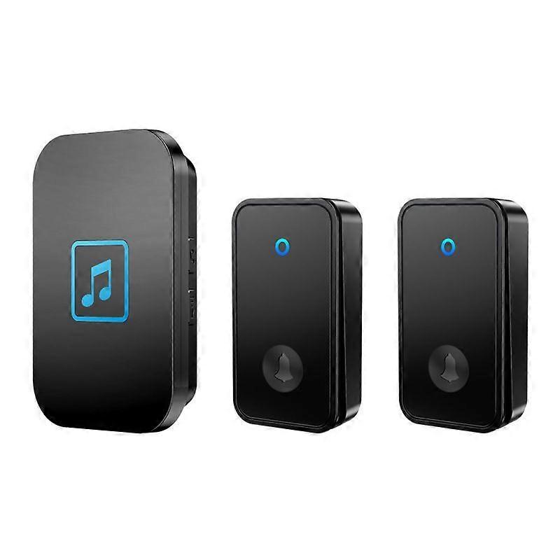 150m Distance Wireless Doorbell Set with 2 Transmitter/Receiver Self-Powered Smart Doorbells