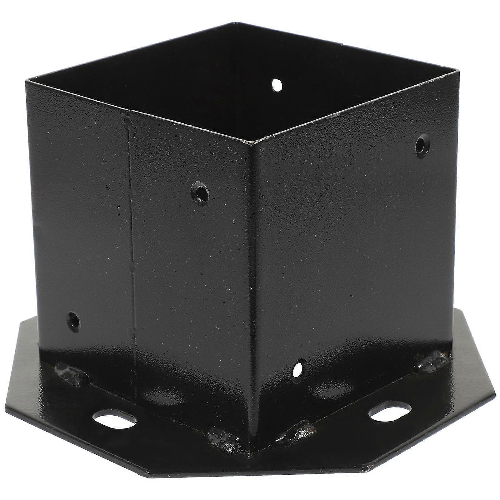 Railing Post Holder Deck Post Supports Black Color For Gardeners 1Set