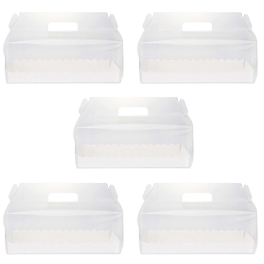 Plastic Boxes For Packaging PET Material Simple Design For Bakers 5Pack