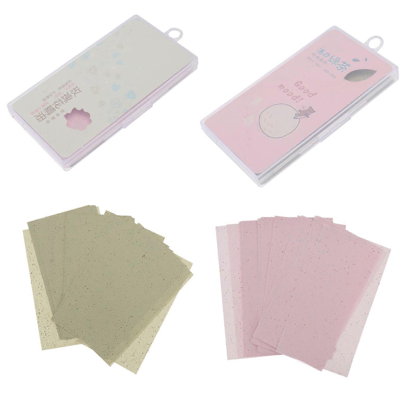 Oil Blotting Papers for Face Use Ultra Thin Fiber Sheets Absorb Oil Instantly 2 Packs Assorted Color