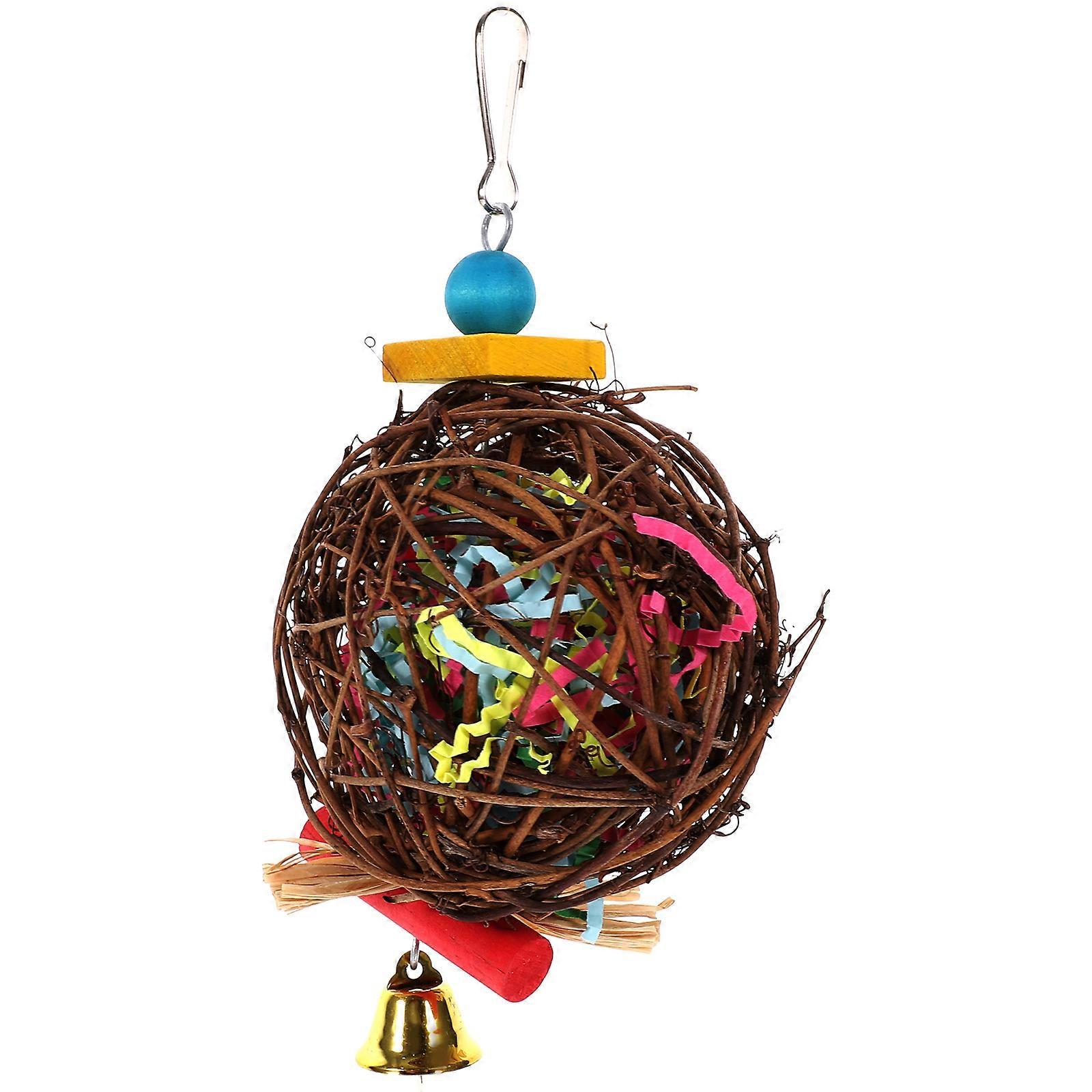Bird Hanging Bell Hammock for Finch Swing – Cage Mounted Safe Toy Promoting Activity and Health for Parakeets and Budgies