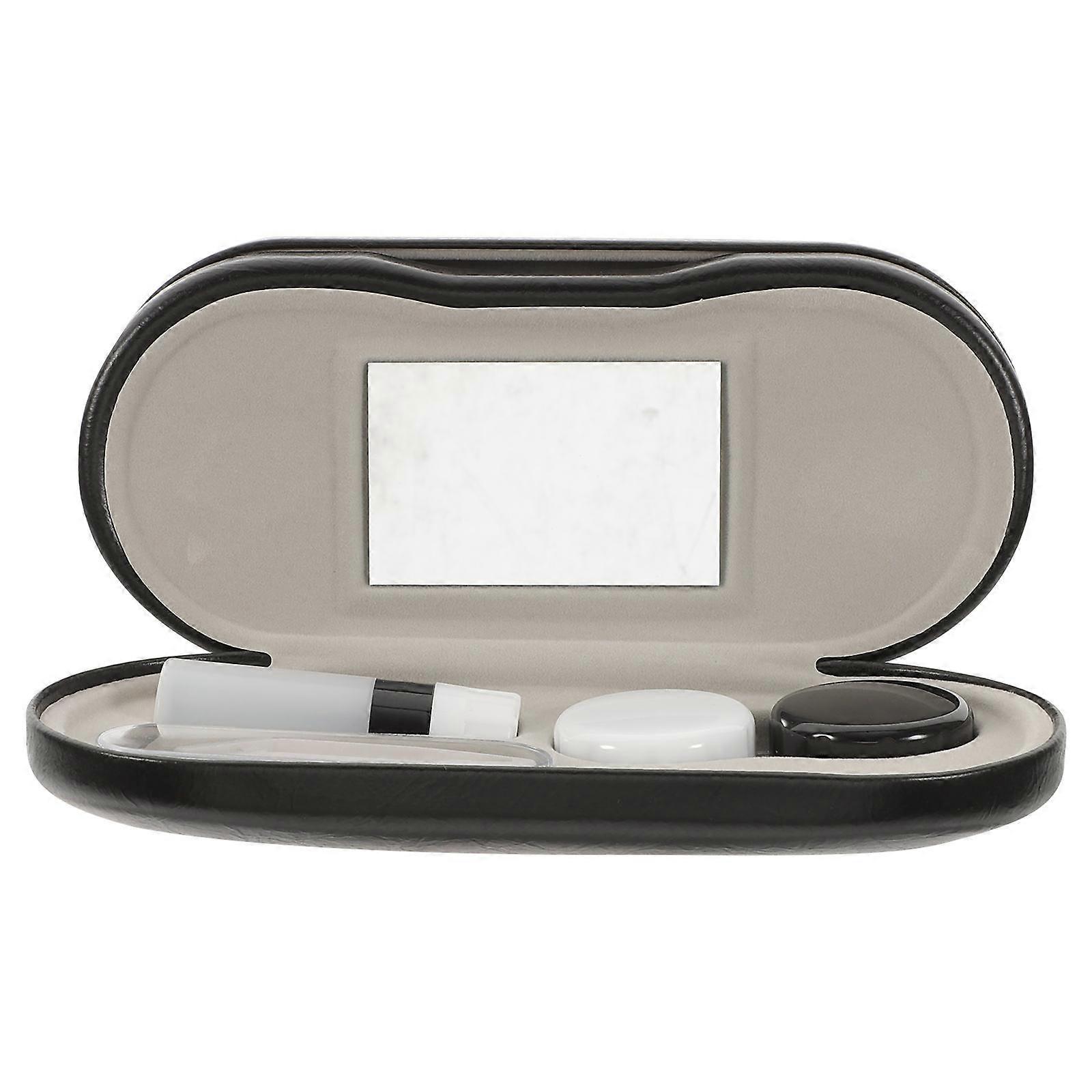 Home Glasses Box Double Layer Case Portable Lens Organizer For Eyeglasses Travel Hard Shell 1 Set
