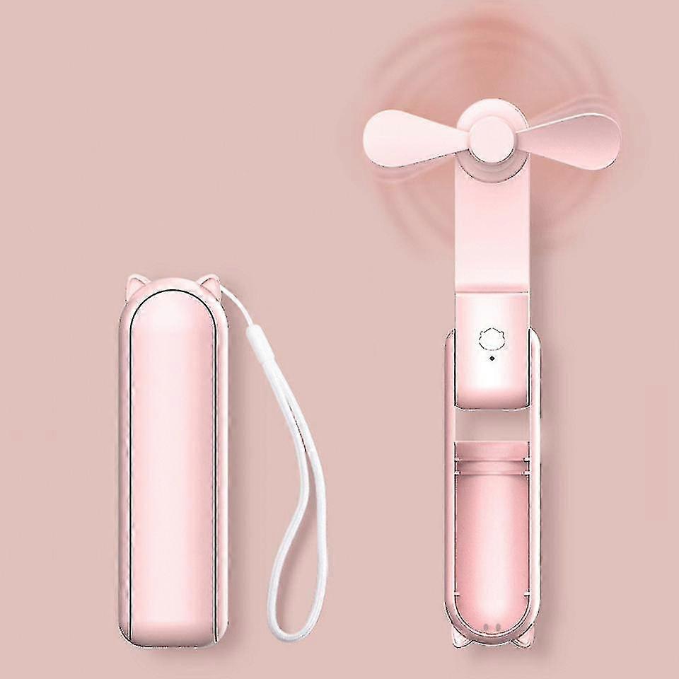 Portable 3 In 1 Handheld Mini Fan, USB Rechargeable Pocket Fan with Power Bank and Flashlight