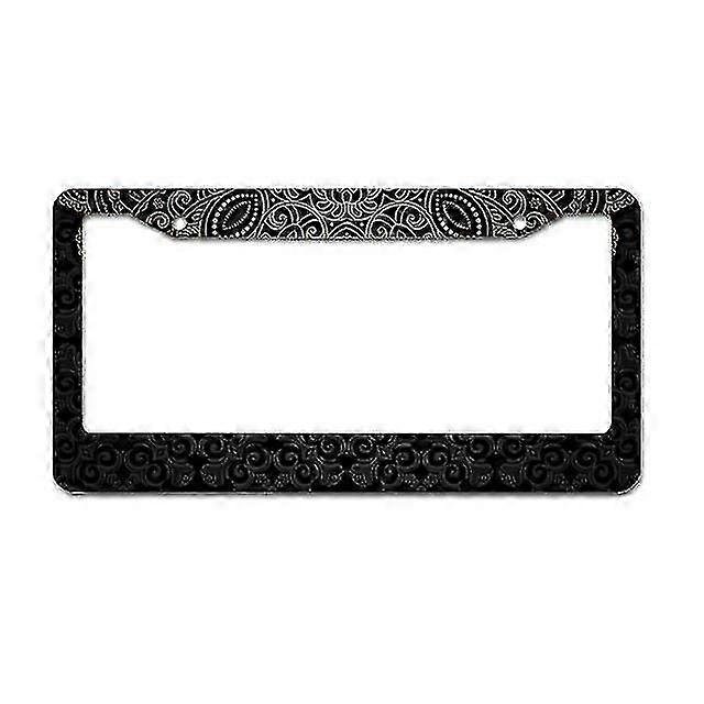 License Plate Frame with 2 Holes, Weather-proof and Theft-proof Aluminum, White 16x31cm