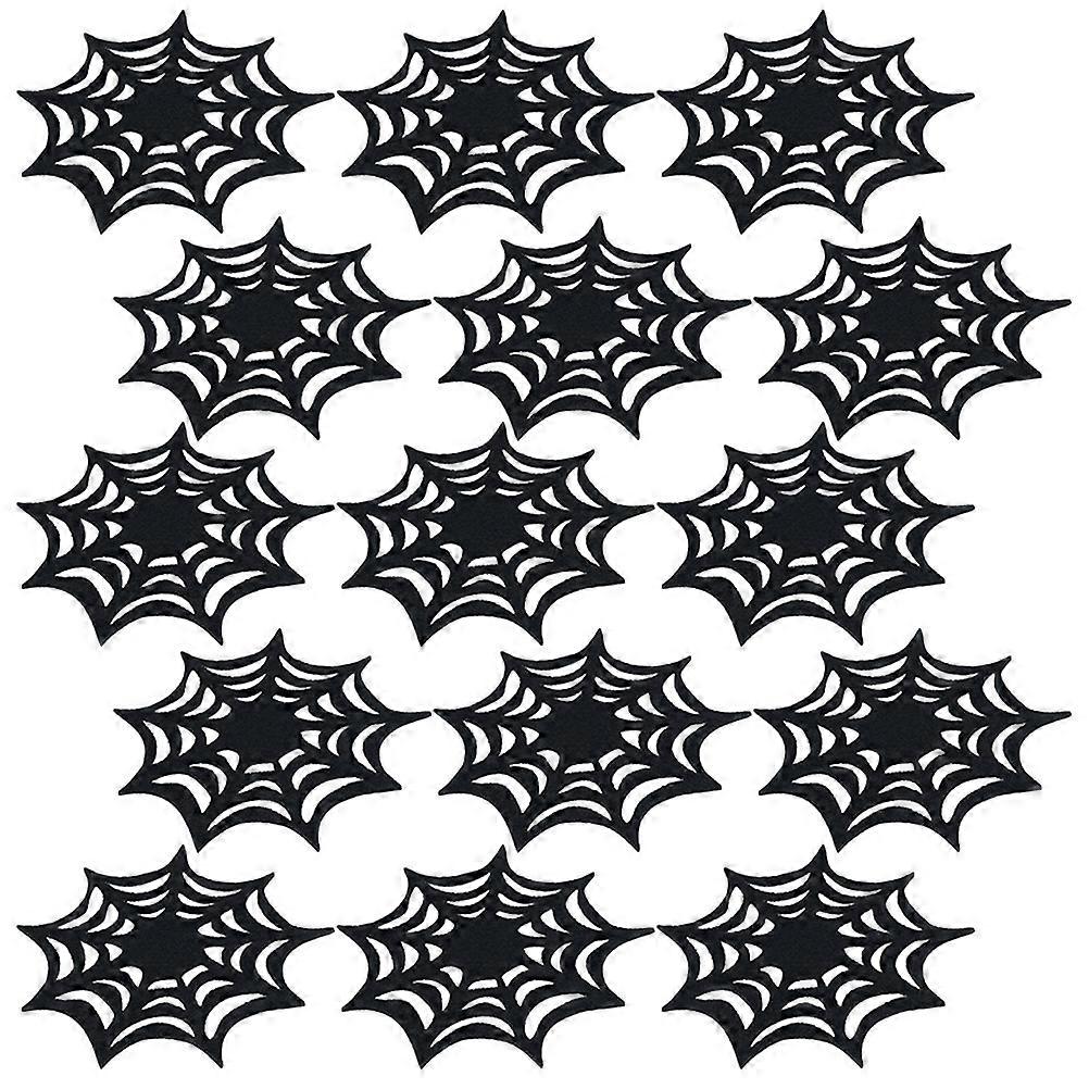 Spiderweb Coasters Halloween Decoration 15Pcs Felt 11X11CM Protective