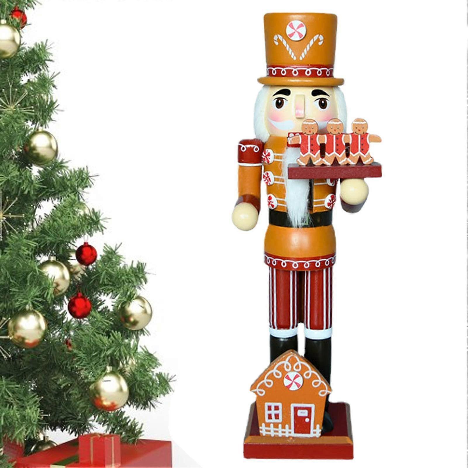 Christmas Cracker Nutcracker 35cm Classic Nutcracker Christmas Soldier Figurine Decoration For Festival Decor