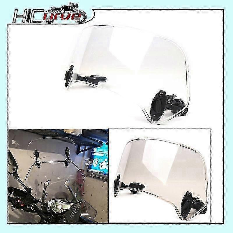 For Compatible Motorcycle Adjustable Windscreen Windshield Extension Spoiler Wind Deflector Lockable