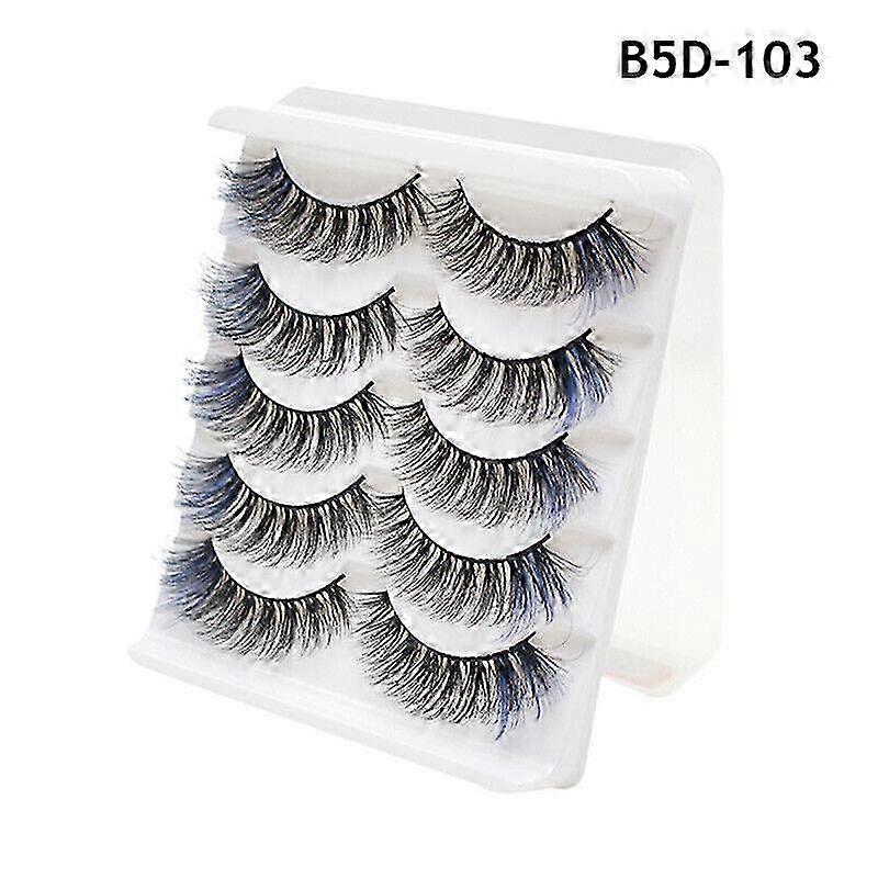 2025 3D Mink Eyelashes Colorful Mix Color Blue Red White False Eyelashes Fluffy Soft