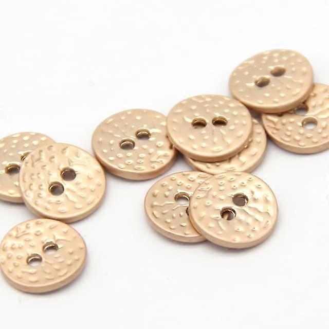 20 Pieces 11 mm Small Children's Shirt Gold Metal Buttons for Clothing Women Cuff Collar Decorative 2 4 Holes Sewing Accessories