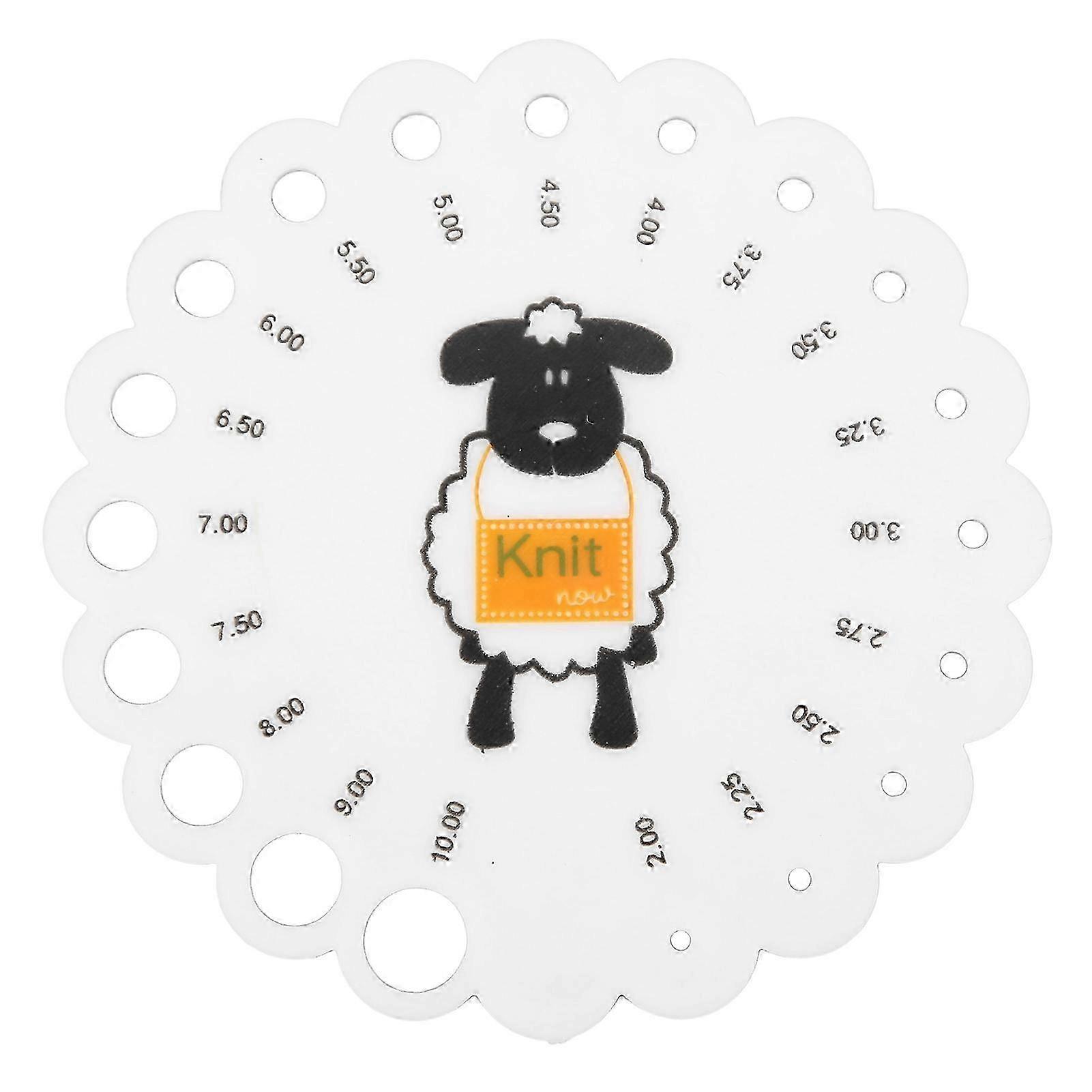 Plastic Round Measuring Tool with Clear Scale Cartoon Pattern for DIY Sewing and Needle Gauge
