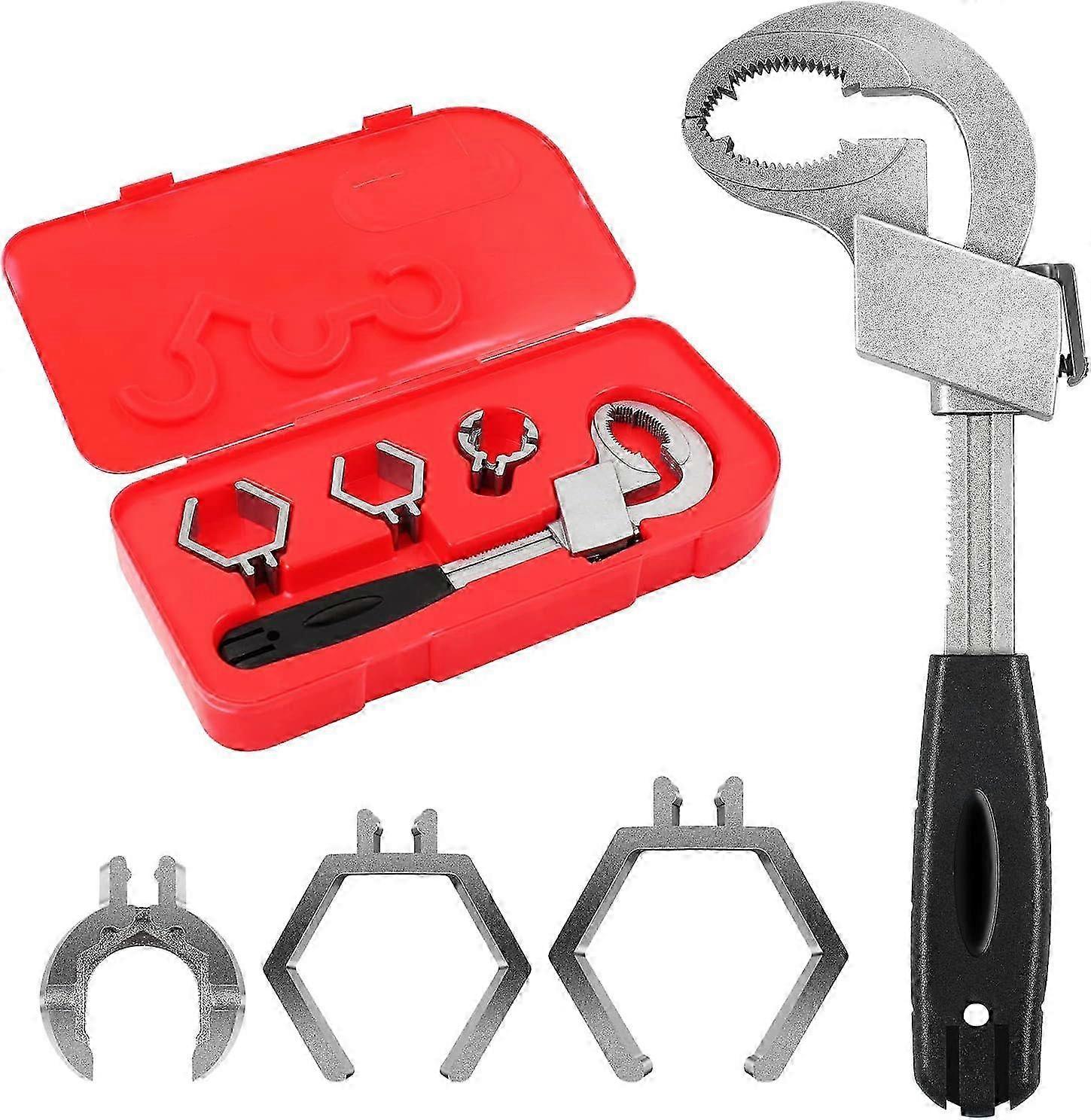 Four-in-one multifunctional faucet wrench bathroom multifunctional wrench universal adjustable double-head wrench