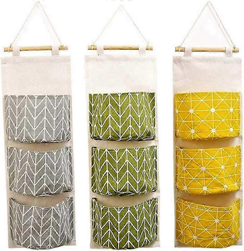 3-Pack Wall Storage Bags (60x20cm) – Waterproof Stackable Pockets