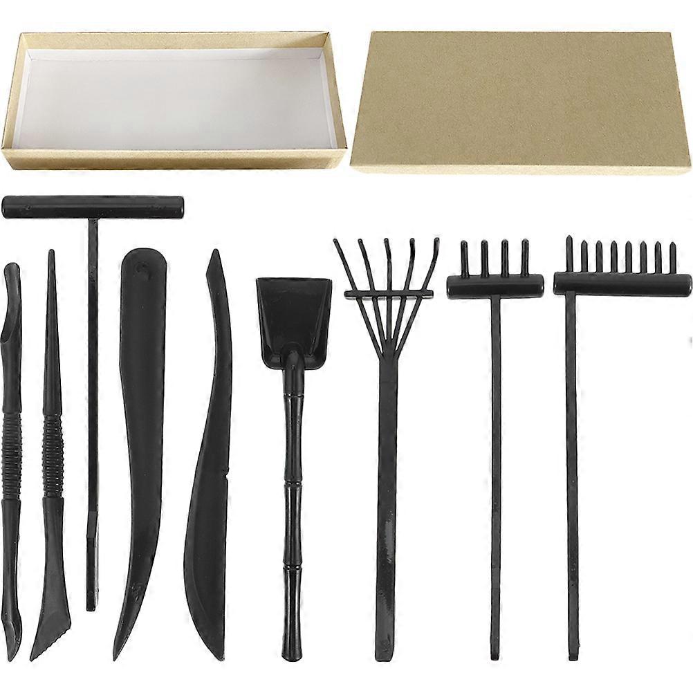 Miniature Garden Set Mini Garden Rake Set Landscaping Ornaments 9Pcs