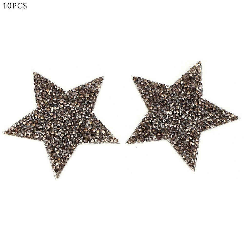 2025 Latest Model  10pcs Rhinestone Star Applique Iron On Clothes Patch for