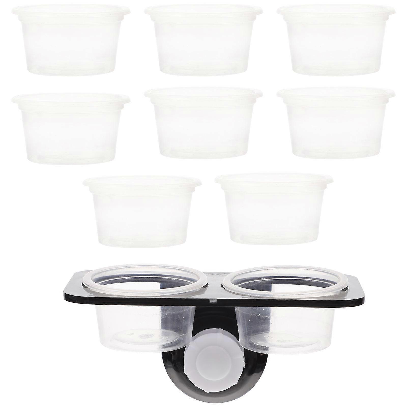 Reptile Hanging Water Dish Reptile Feeder Feeding Platform .7X6.3X5.7CM Feeding 1Set