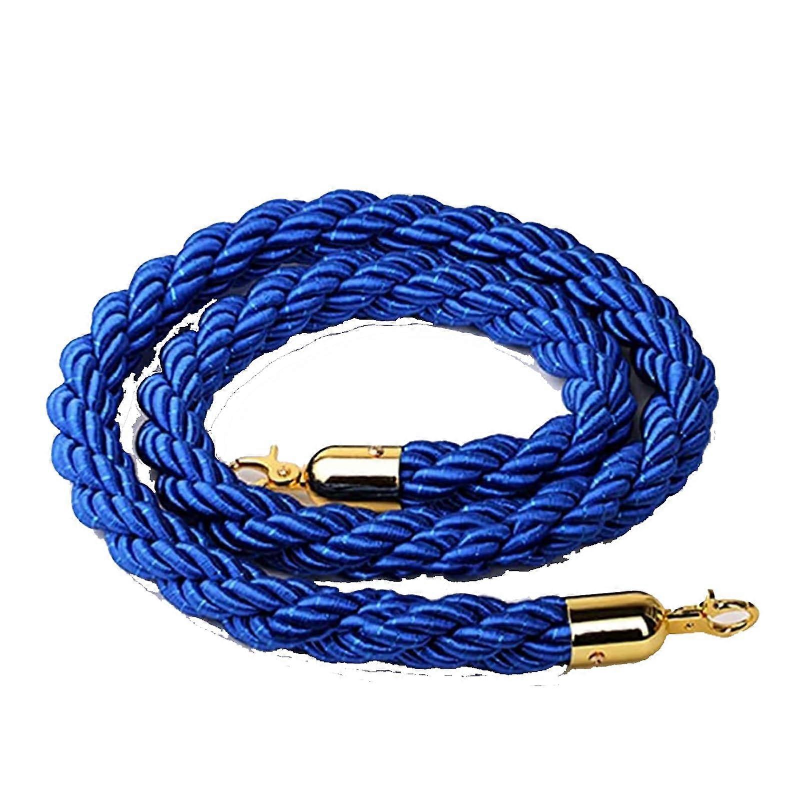 Crowd Control Standing Rope with Braided Hemp, Multicoloured, 1.0 m, Barrier Rope