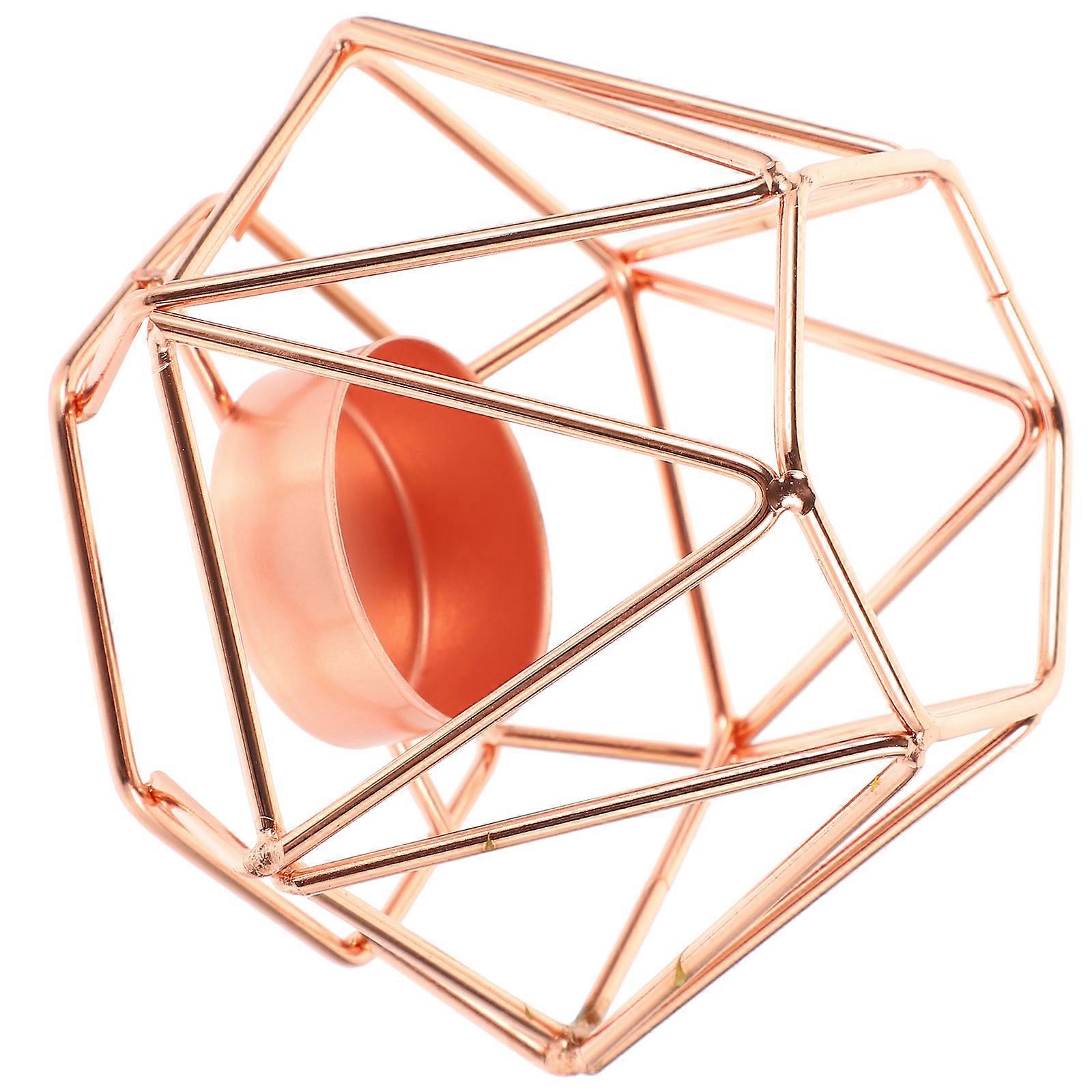 Geometric Metal Tea Light Holder Decorative Centerpieces For Dining Room Table 1Set