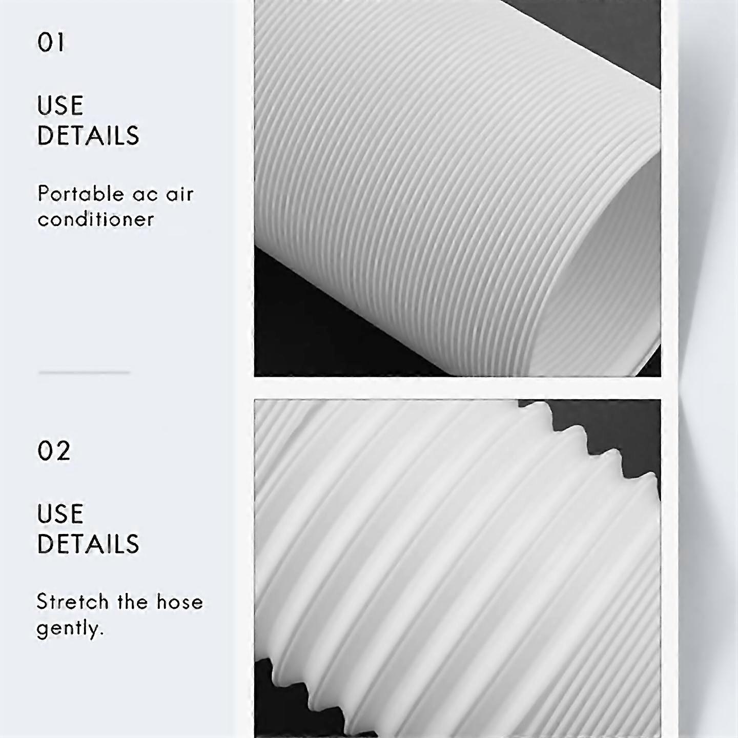 For Portable Counterclockwise Exhaust Hose Universal Pipe 5.1 Inch Width