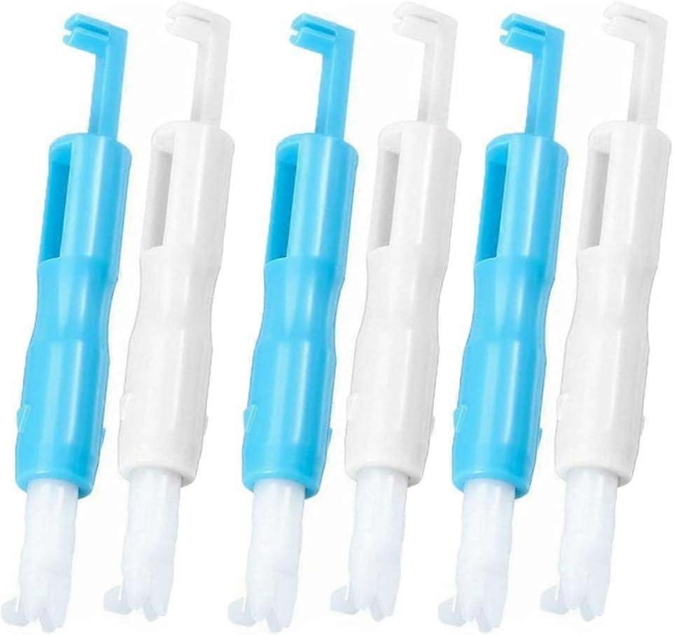 6 Pcs Sewing Machine Needle Threader Automatic Threader Quick Sewing Threader Needle Threading Tool(Blue and White)