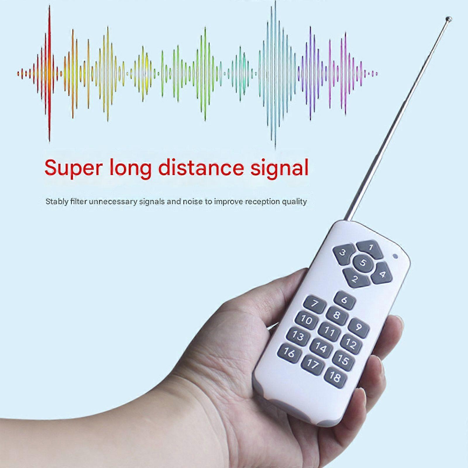 18CH 12-24VDC Wireless Remote Control Relay Switch Transmitter & Receiver 433MuB