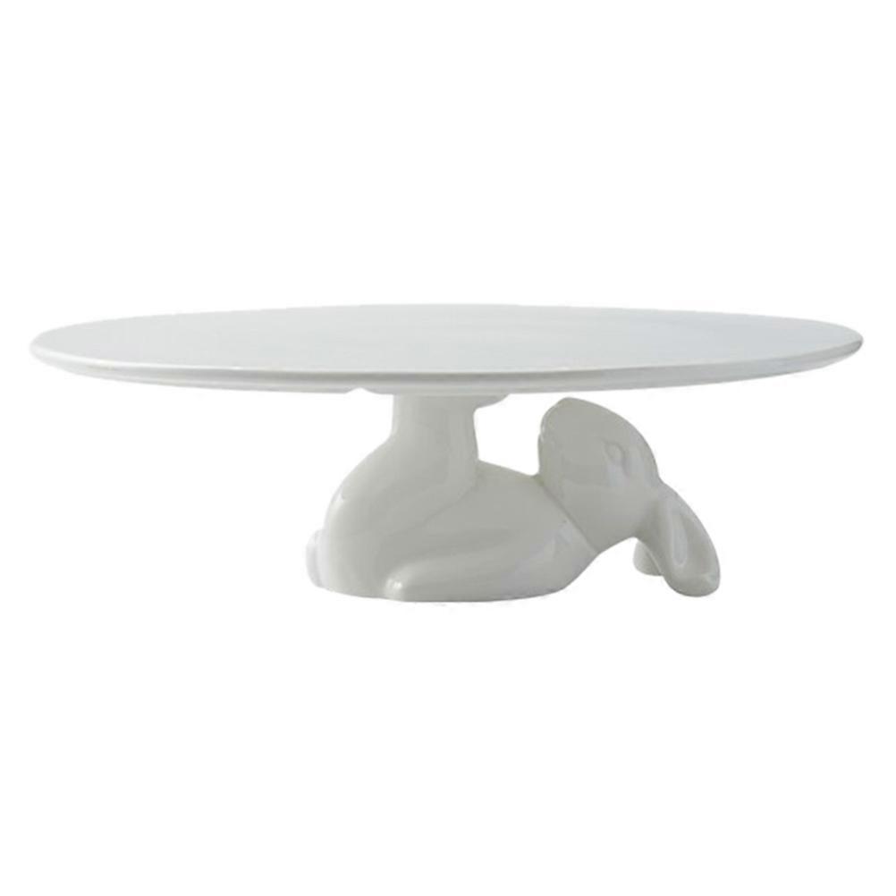 Fruit Serving Stand Bunny Cake Stand for Dessert 1Pcs Ceramic Plate