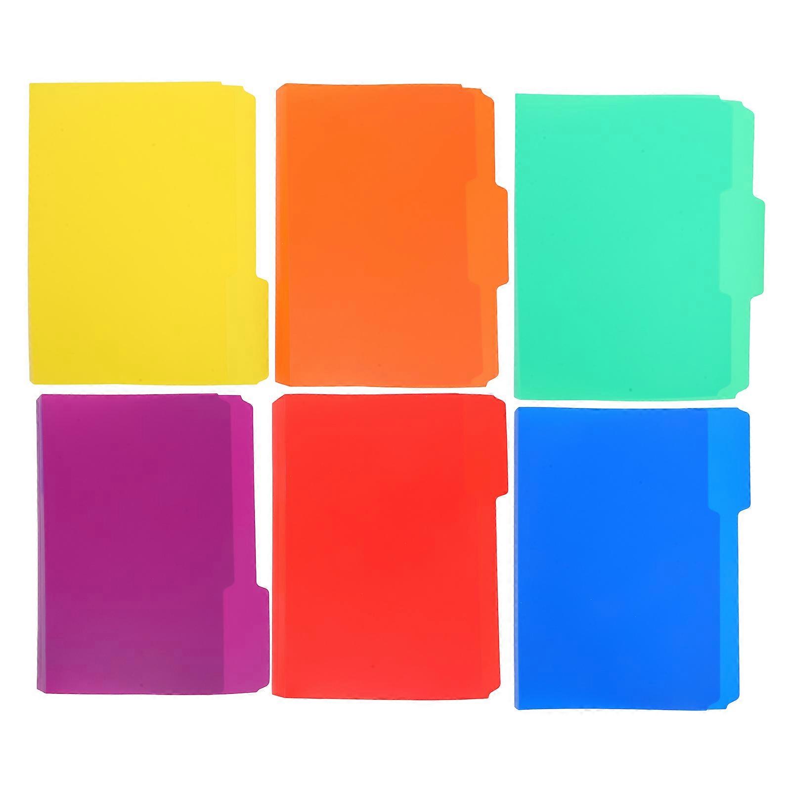 Document Protection Plastic Folders for College Students School Use Assorted Color 29.50X24.00X1.00CM 18Pcs